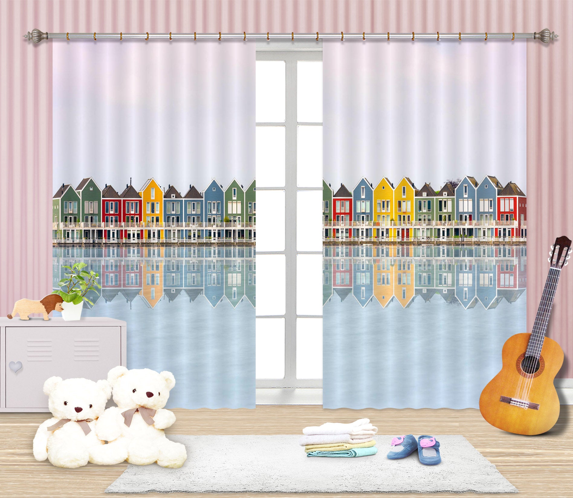 3D Color Building 063 Marco Carmassi Curtain Curtains Drapes