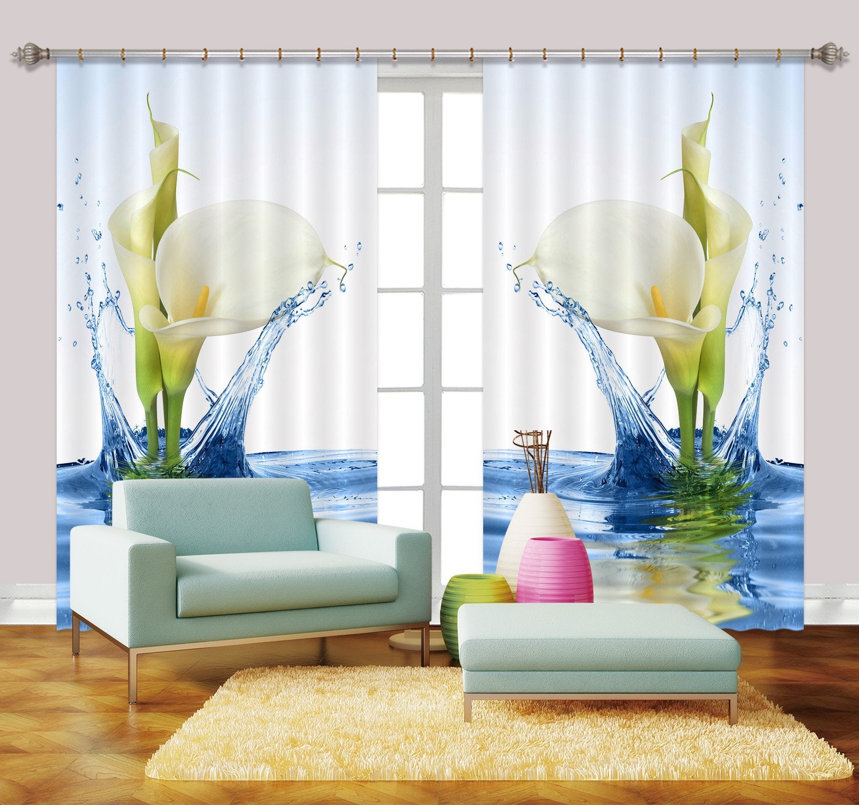 3D Pretty Pure Flowers 2280 Curtains Drapes Wallpaper AJ Wallpaper 