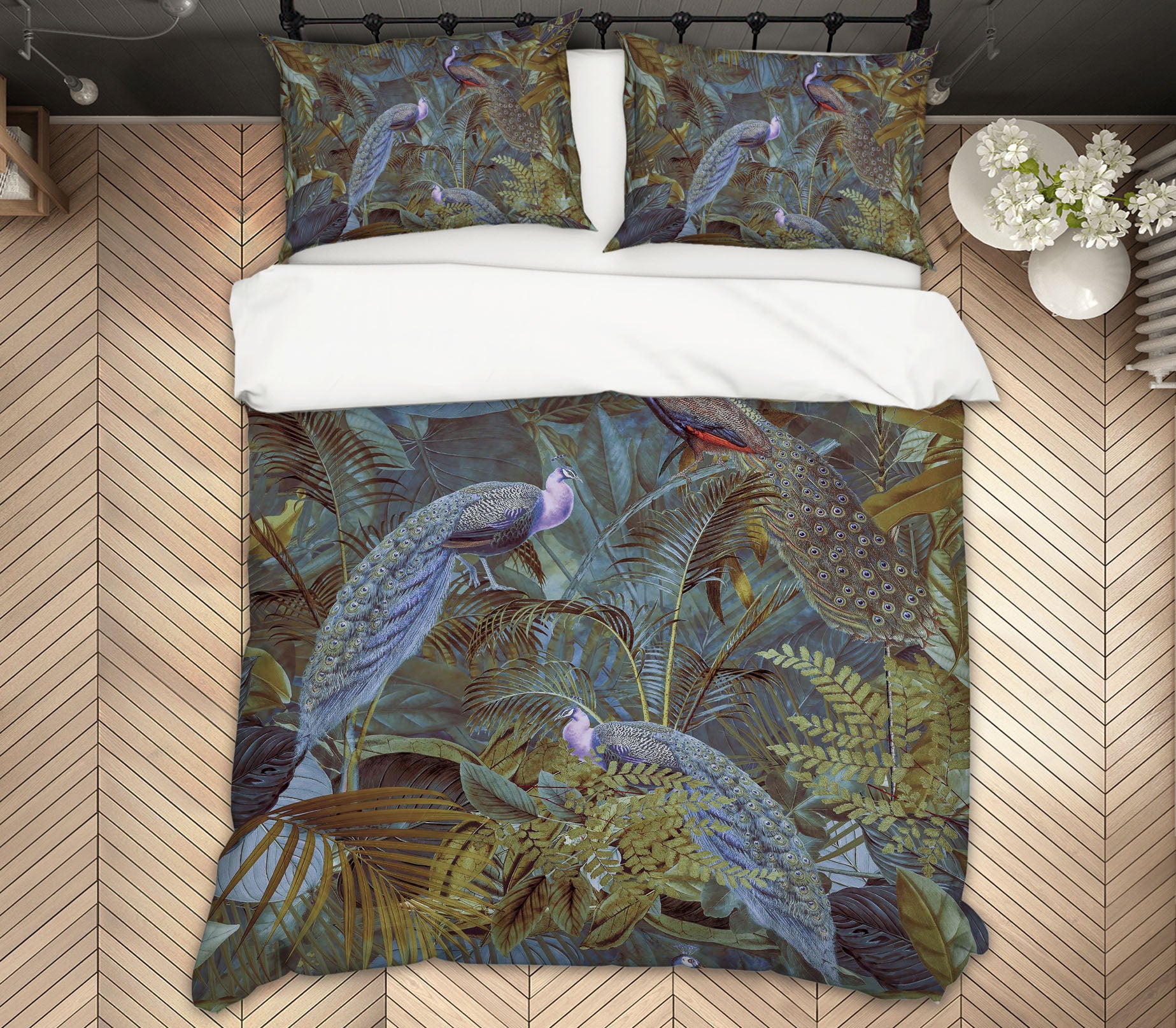 3D Night Peacock 114 Andrea haase Bedding Bed Pillowcases Quilt
