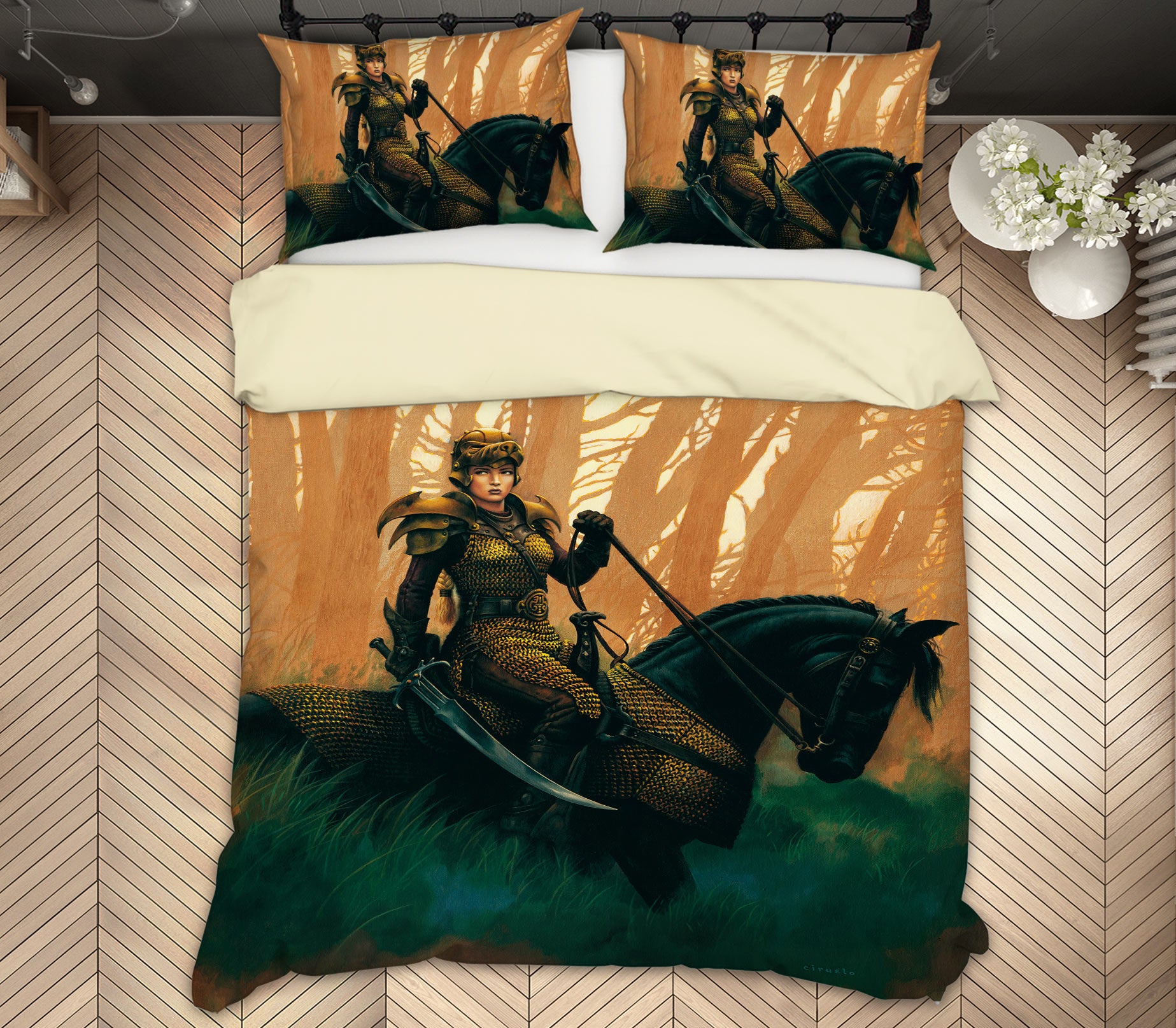 3D Female Knight 6205 Ciruelo Bedding Bed Pillowcases Quilt