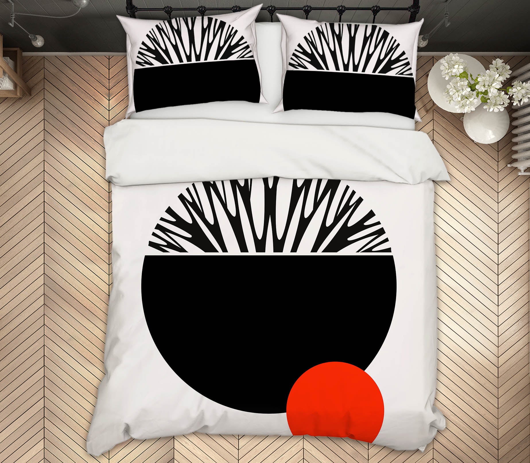 3D Black Circle 109 Boris Draschoff Bedding Bed Pillowcases Quilt