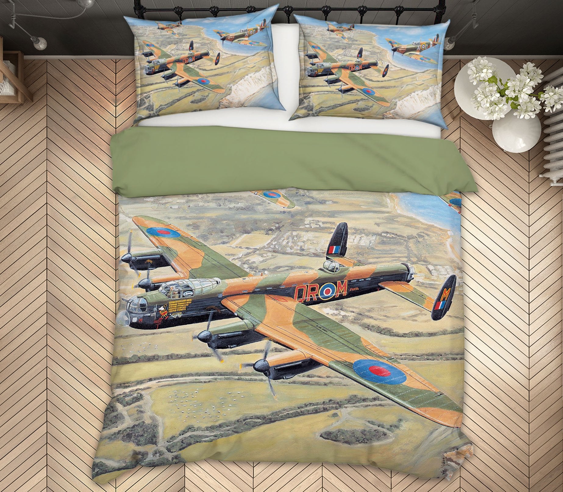 3D Battle Of Britain Memorial Flight 2007 Trevor Mitchell bedding Bed Pillowcases Quilt Quiet Covers AJ Creativity Home 