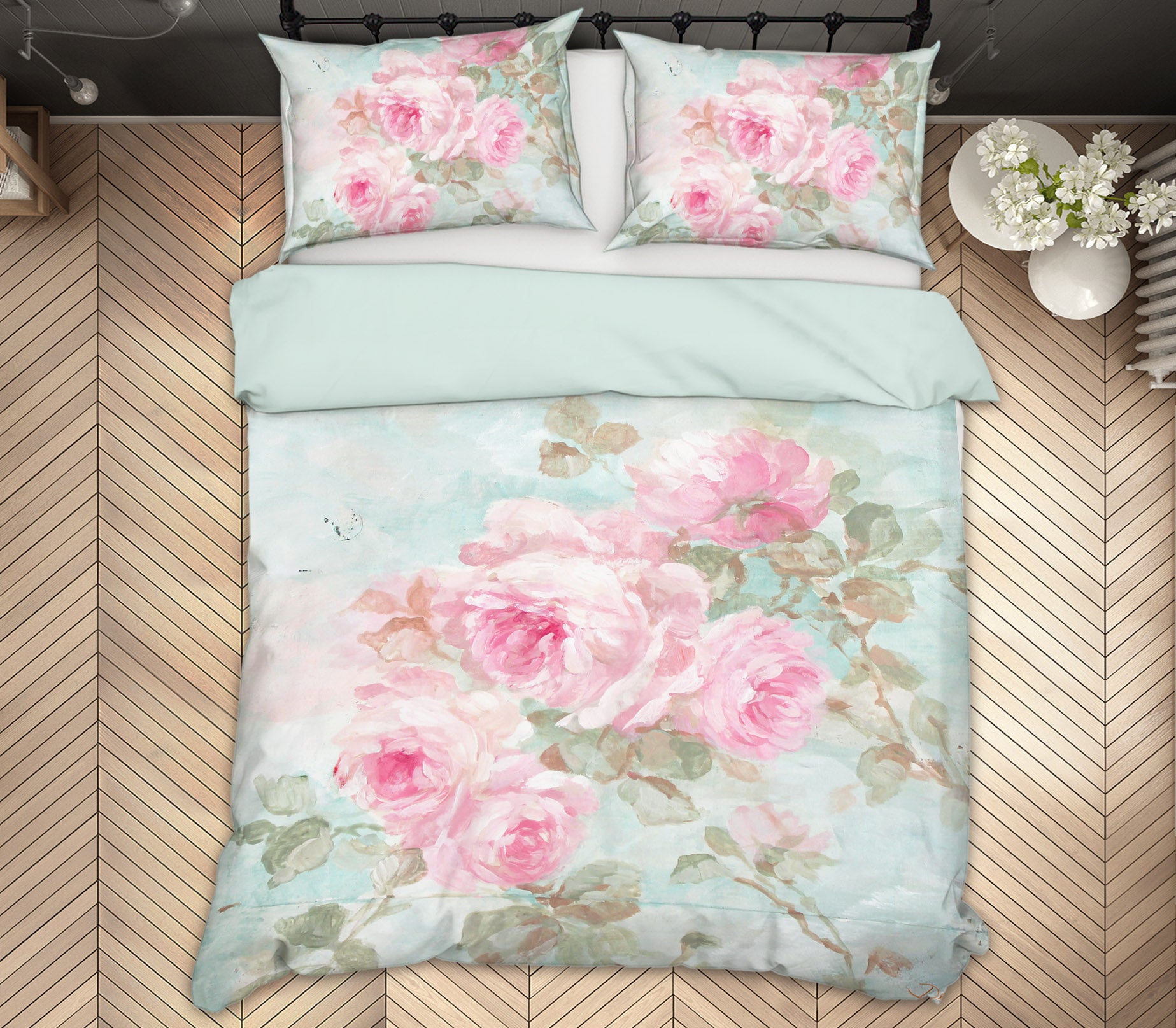 3D Roses Blooming 109 Debi Coules Bedding Bed Pillowcases Quilt