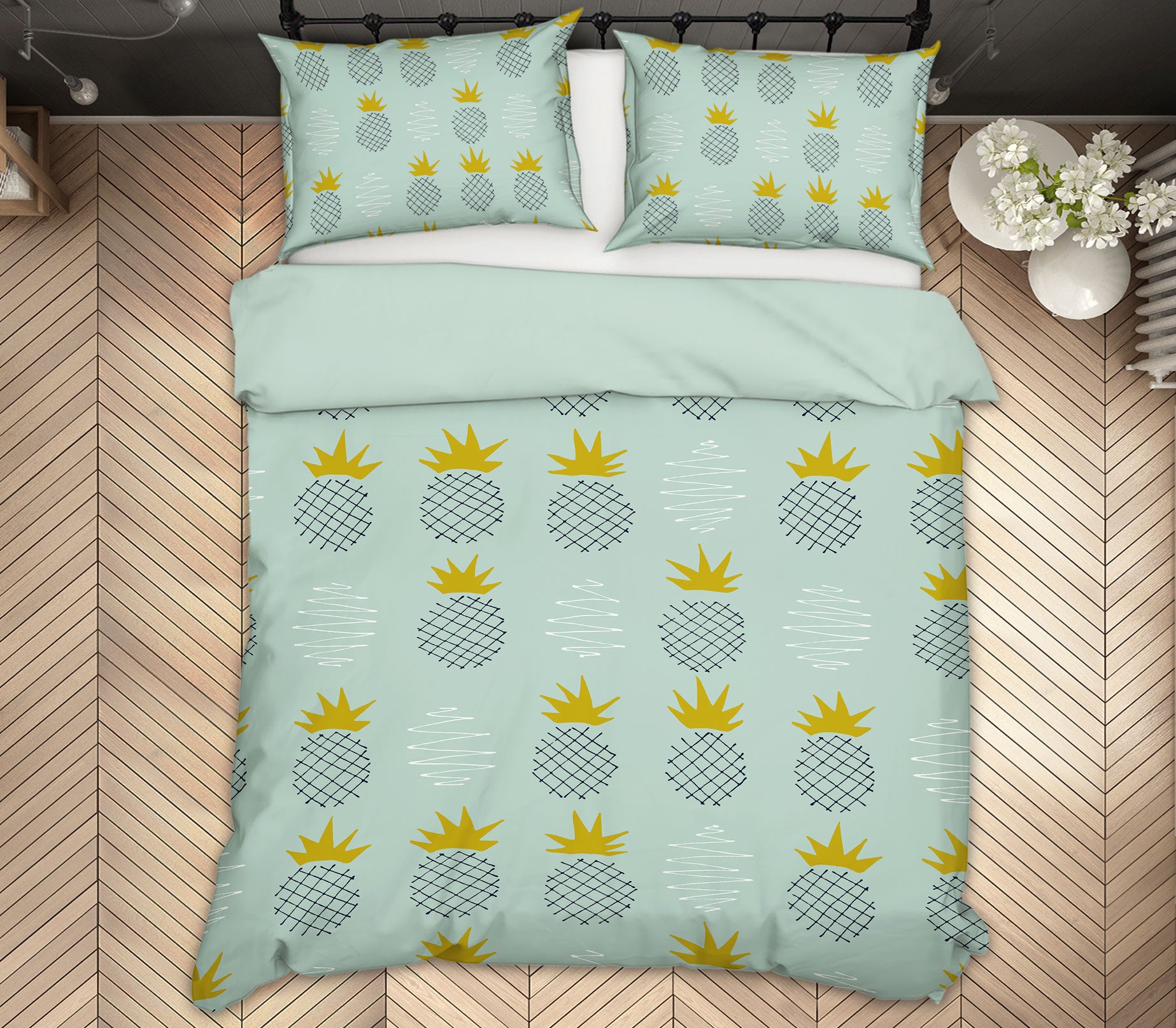 3D Pineapple Pattern 109149 Kashmira Jayaprakash Bedding Bed Pillowcases Quilt