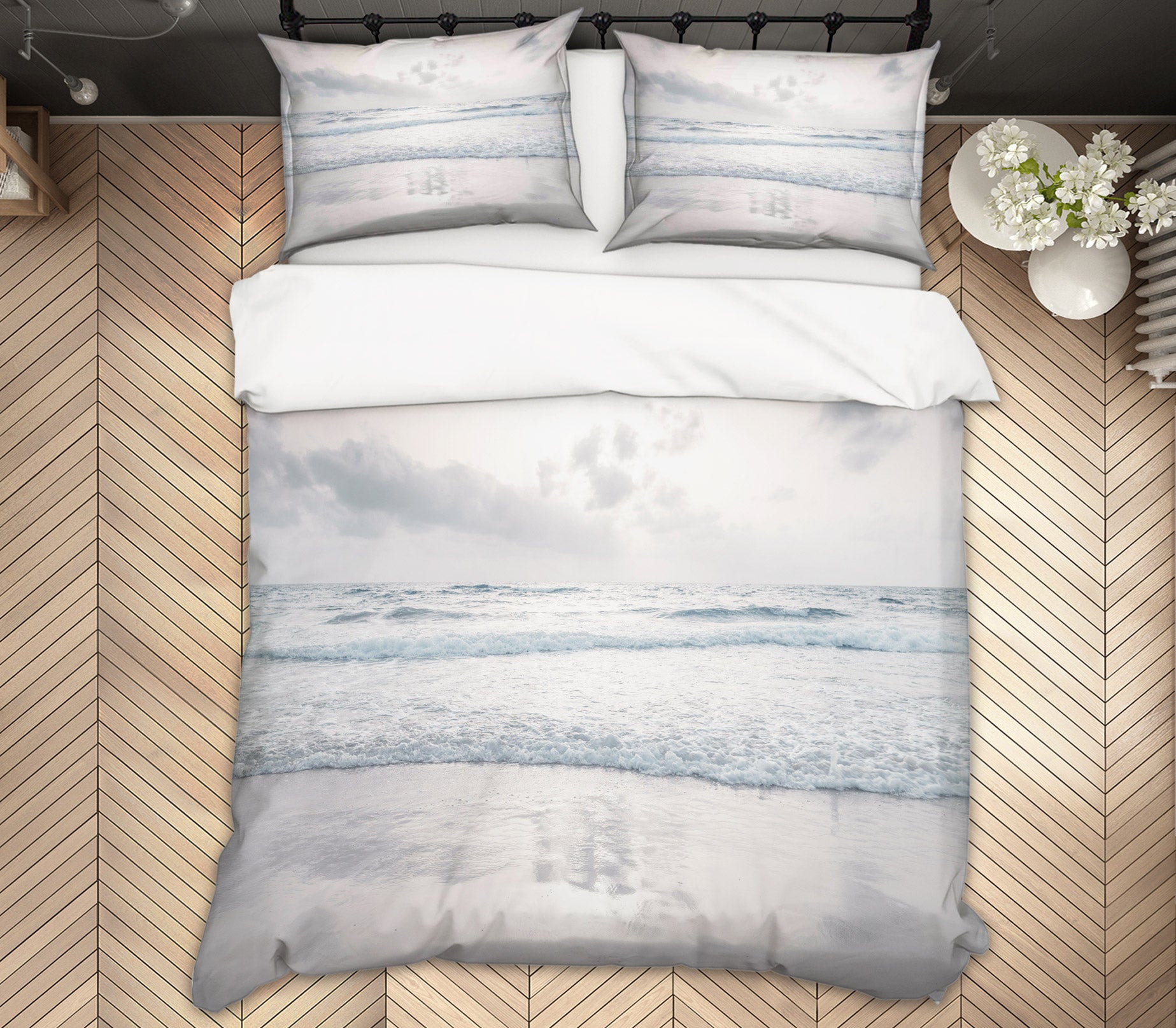3D White Sand Sea 1030 Assaf Frank Bedding Bed Pillowcases Quilt