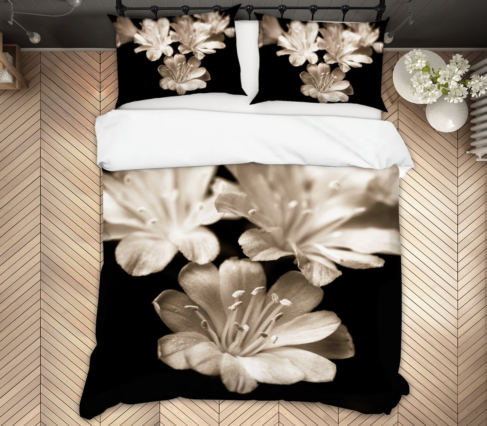 3D Grey Flowers 7101 Assaf Frank Bedding Bed Pillowcases Quilt Cover Duvet Cover