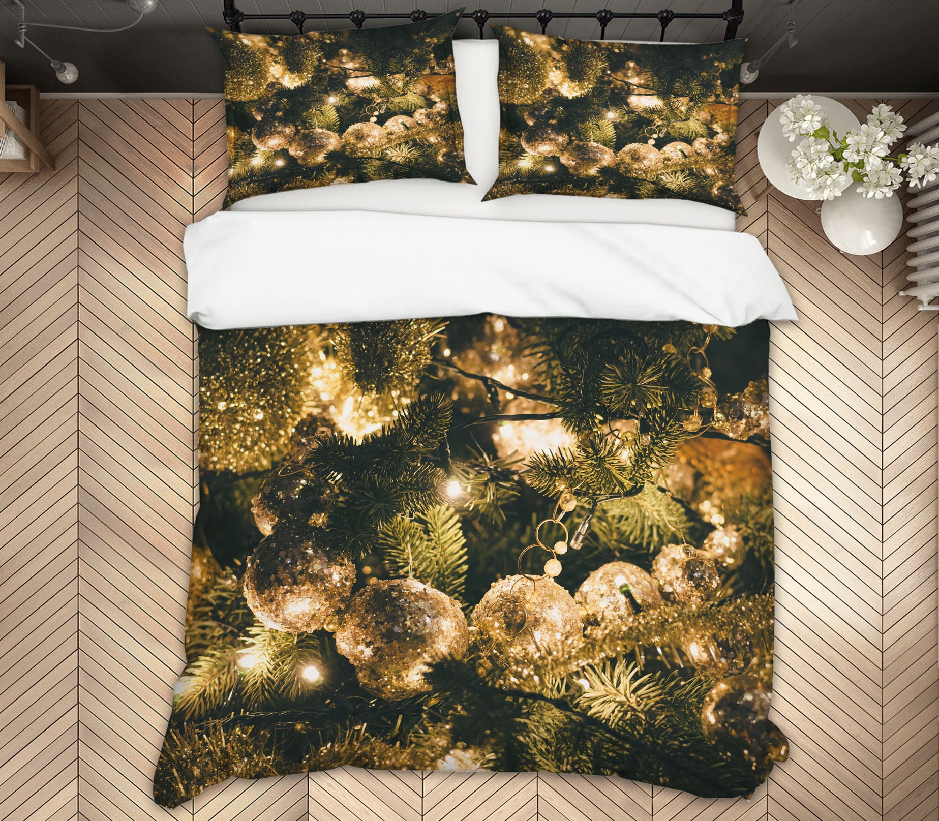 3D Ball 52249 Christmas Quilt Duvet Cover Xmas Bed Pillowcases