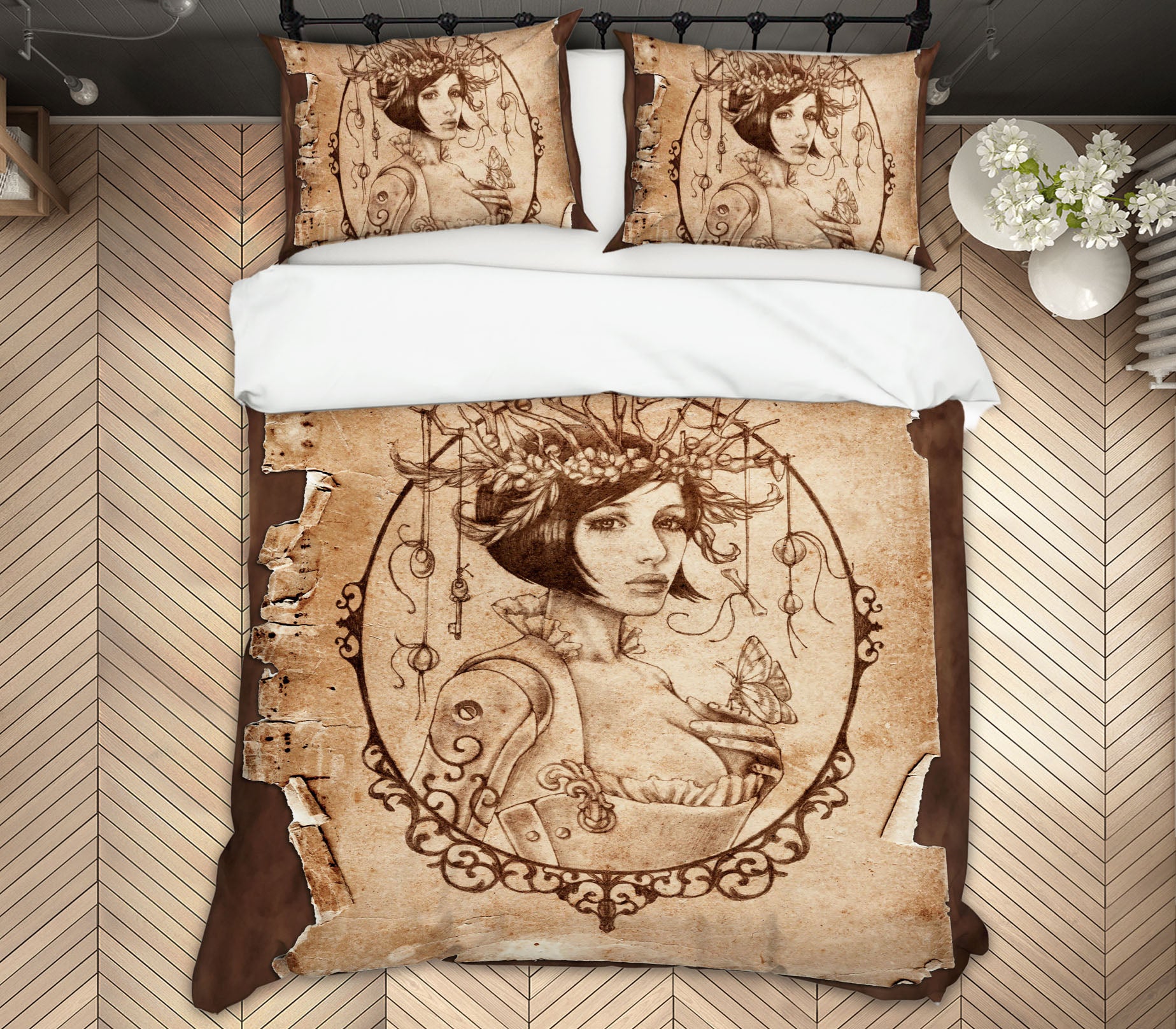 3D Retro Woman 8842 Brigid Ashwood Bedding Bed Pillowcases Quilt Cover Duvet Cover