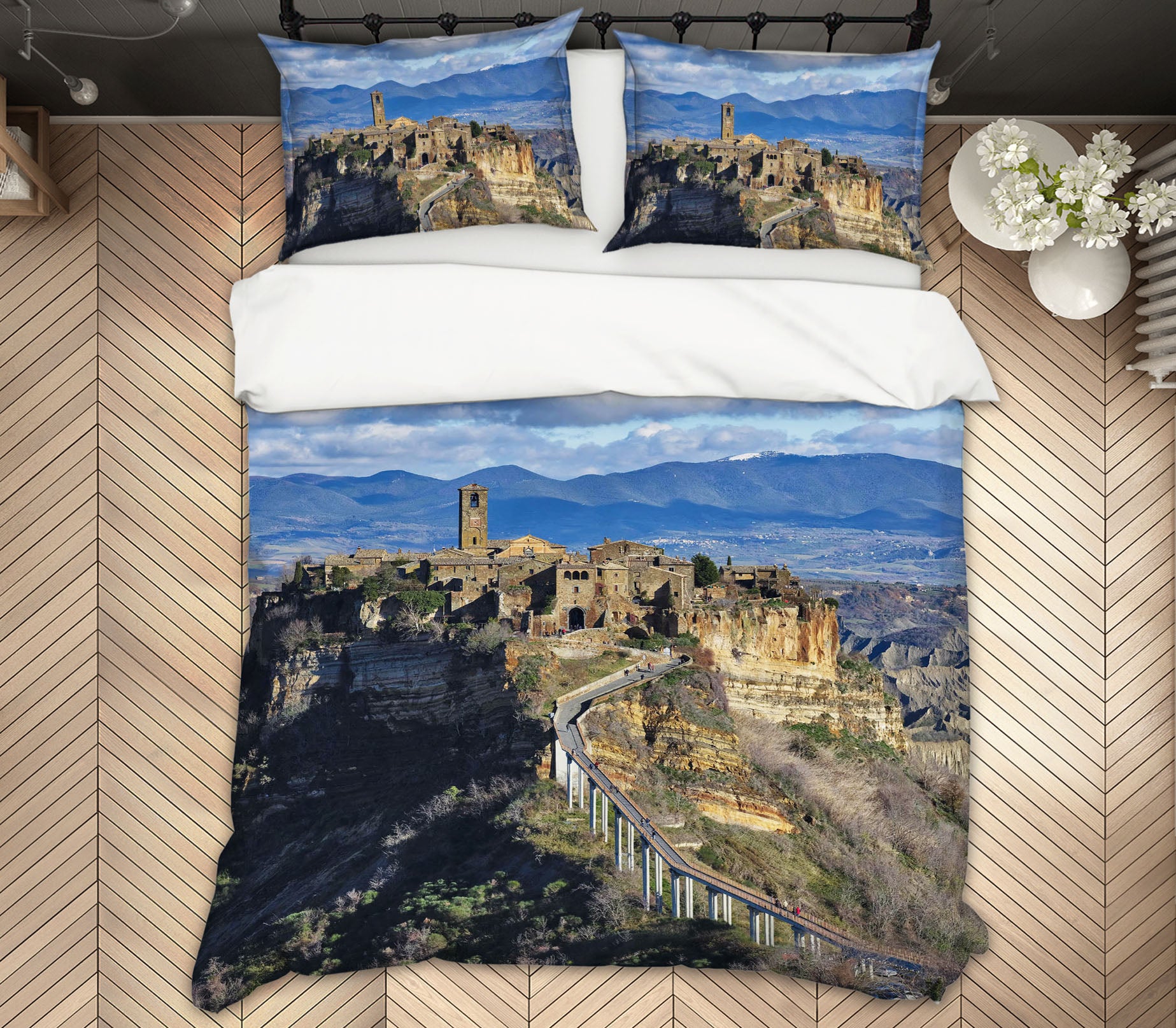 3D Hilltop Castle 2153 Marco Carmassi Bedding Bed Pillowcases Quilt