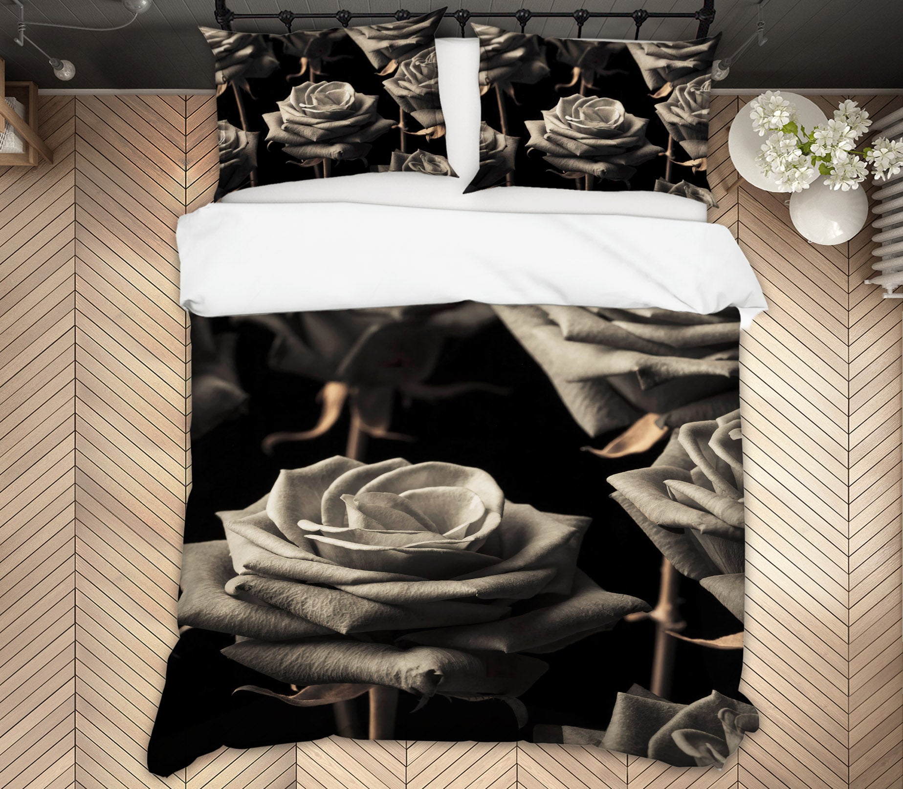 3D Retro Rose 7117 Assaf Frank Bedding Bed Pillowcases Quilt Cover Duvet Cover