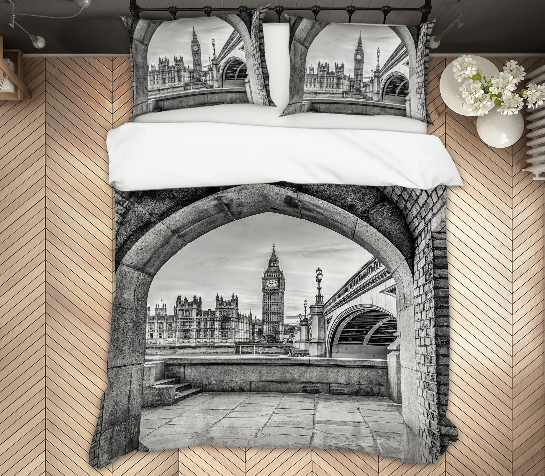 3D Building Clock Tower 8637 Assaf Frank Bedding Bed Pillowcases Quilt