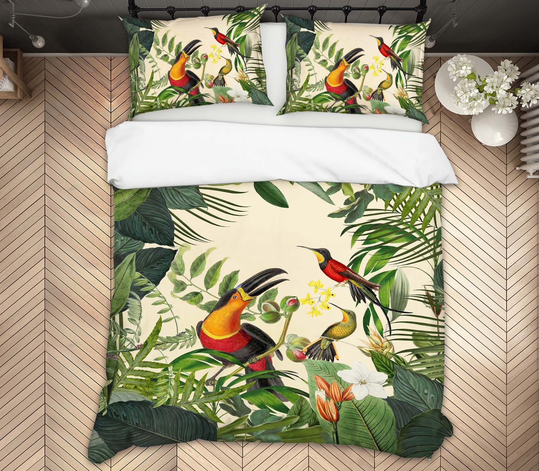 3D Bird Forest 2106 Andrea haase Bedding Bed Pillowcases Quilt Quiet Covers AJ Creativity Home 