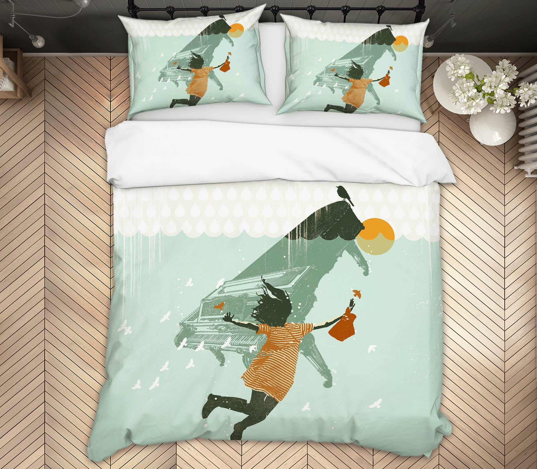 3D Swimming In Water 2119 Showdeer Bedding Bed Pillowcases Quilt