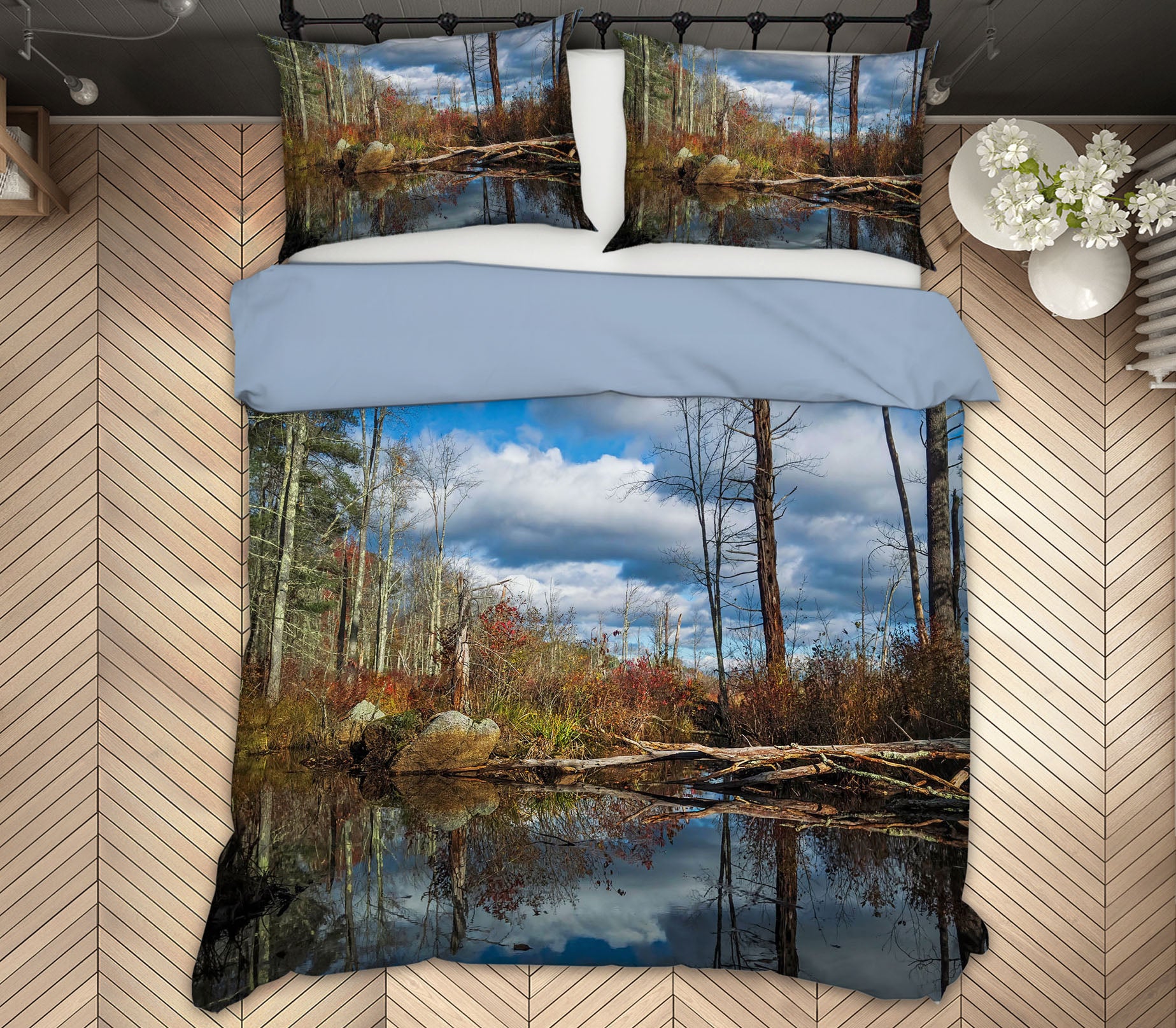 3D Cloud Pond 1005 Jerry LoFaro bedding Bed Pillowcases Quilt