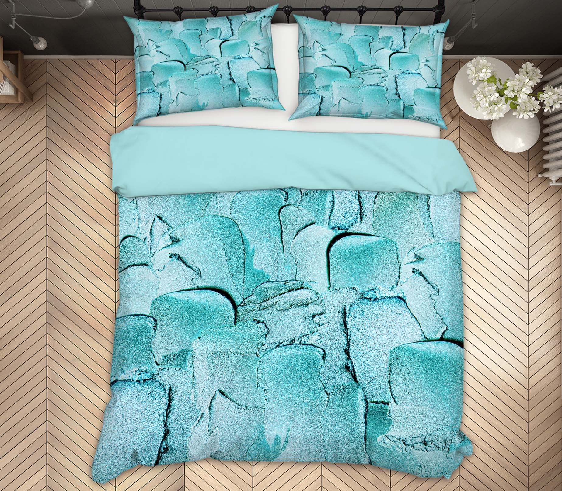 3D Blue Pigment 018 Uta Naumann Bedding Bed Pillowcases Quilt