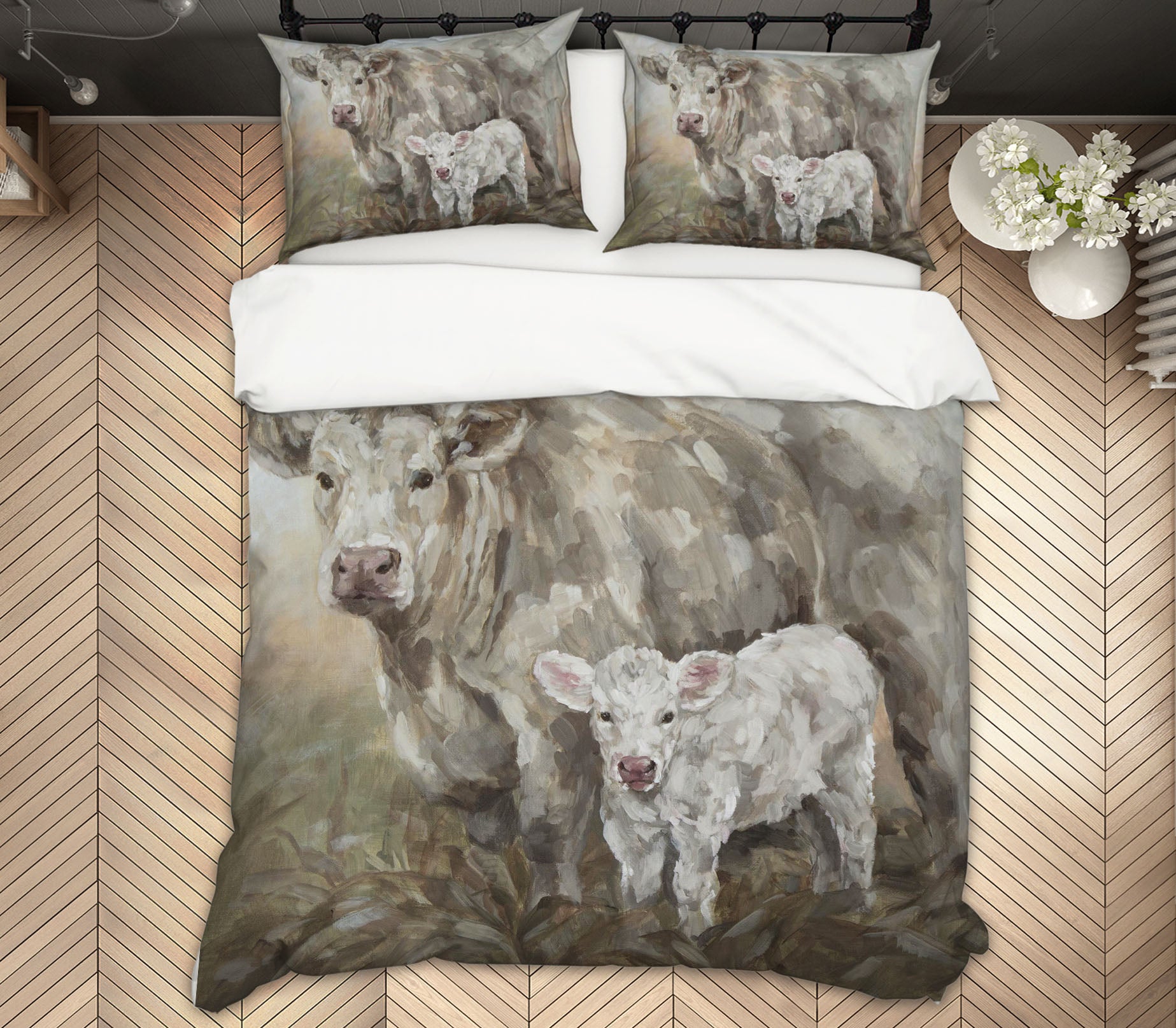 3D Cute Cow 040 Debi Coules Bedding Bed Pillowcases Quilt