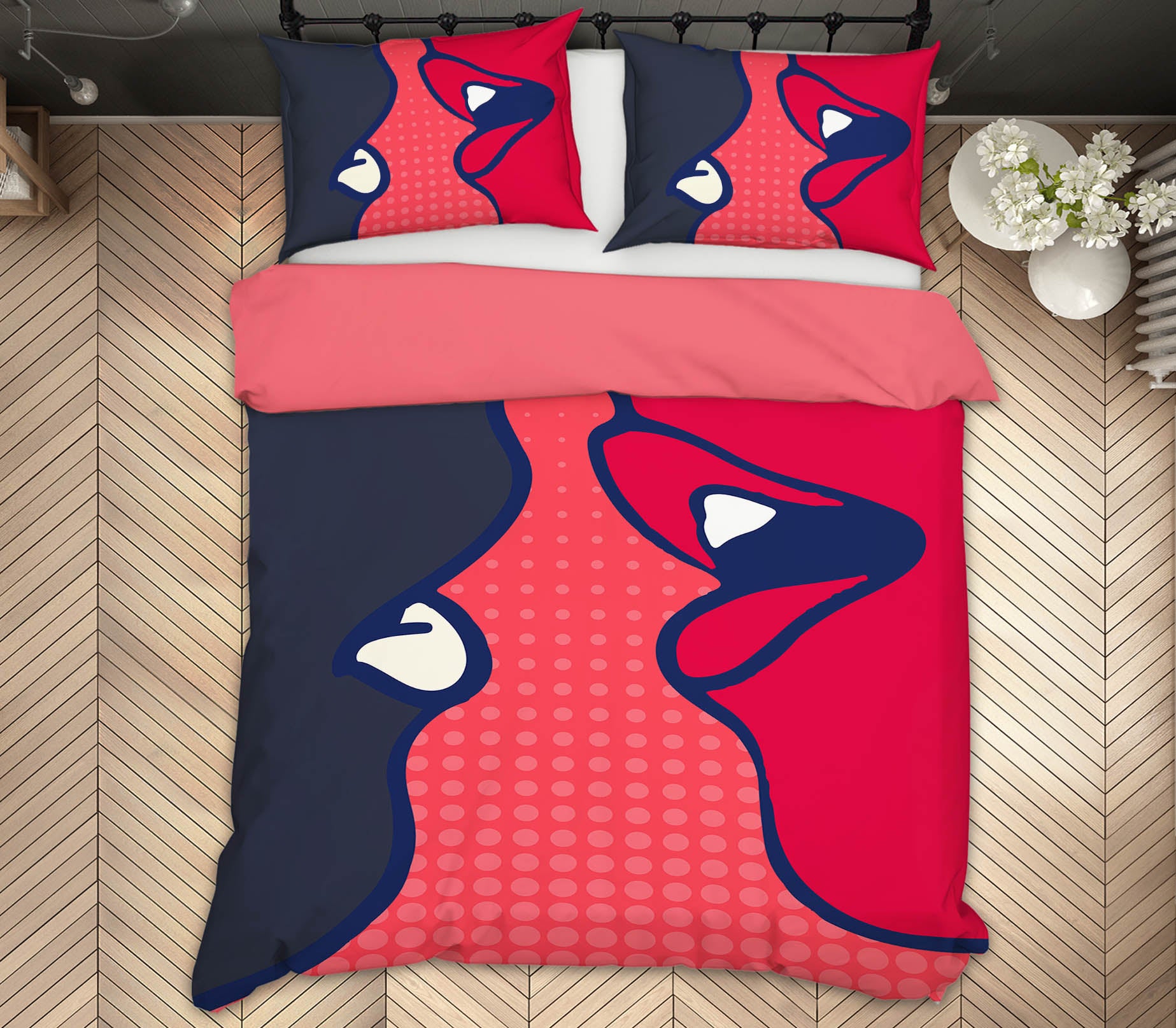 3D Kiss Mouth 223 Boris Draschoff Bedding Bed Pillowcases Quilt