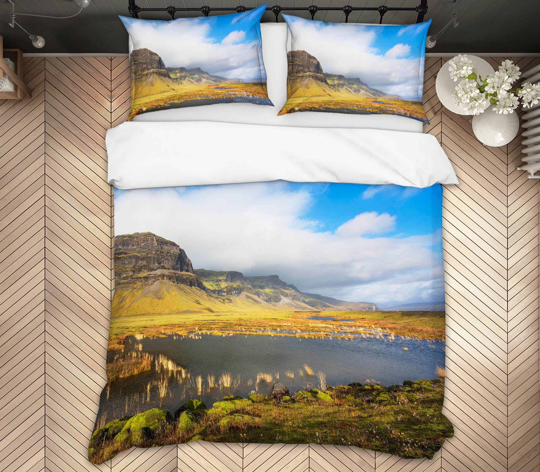 3D Mountain River 069 Marco Carmassi Bedding Bed Pillowcases Quilt