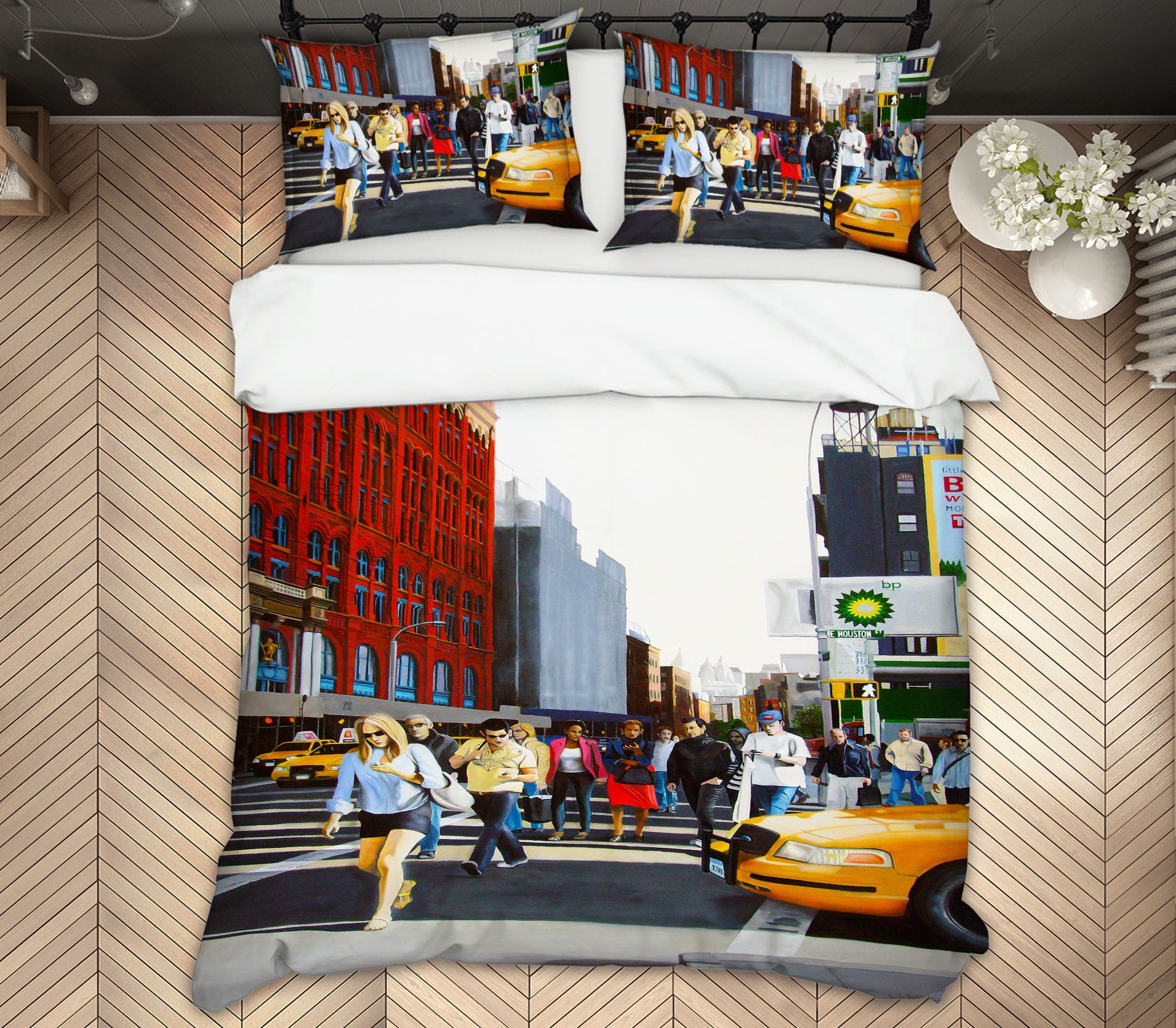 3D Street Pedestrians 11063 Matthew Holden Bates Bedding Bed Pillowcases Quilt