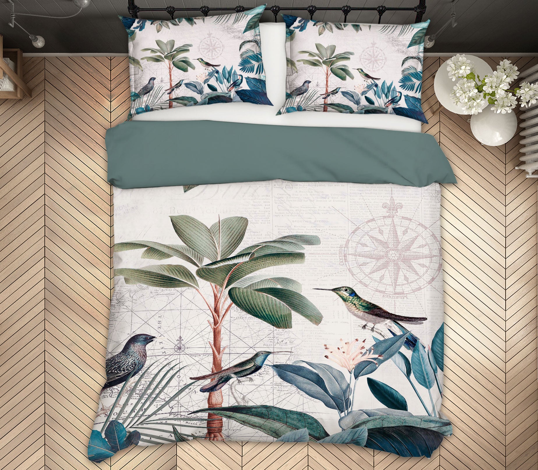 3D Birds Playing 123 Andrea haase Bedding Bed Pillowcases Quilt