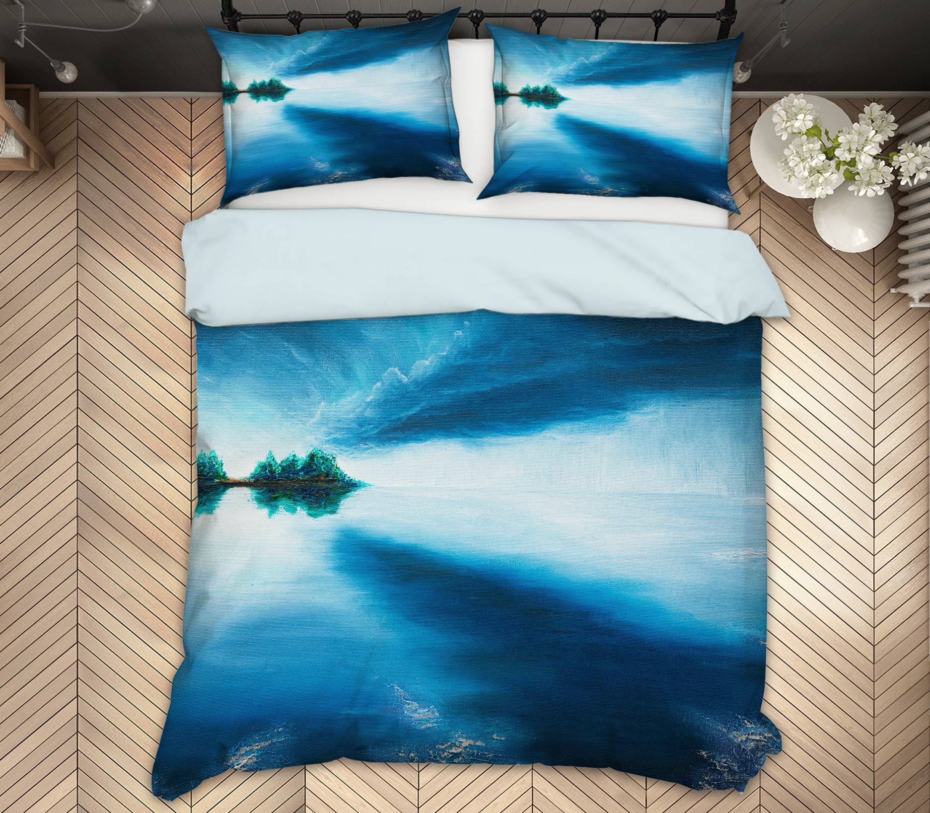 3D Lake Sky 1744 Marina Zotova Bedding Bed Pillowcases Quilt