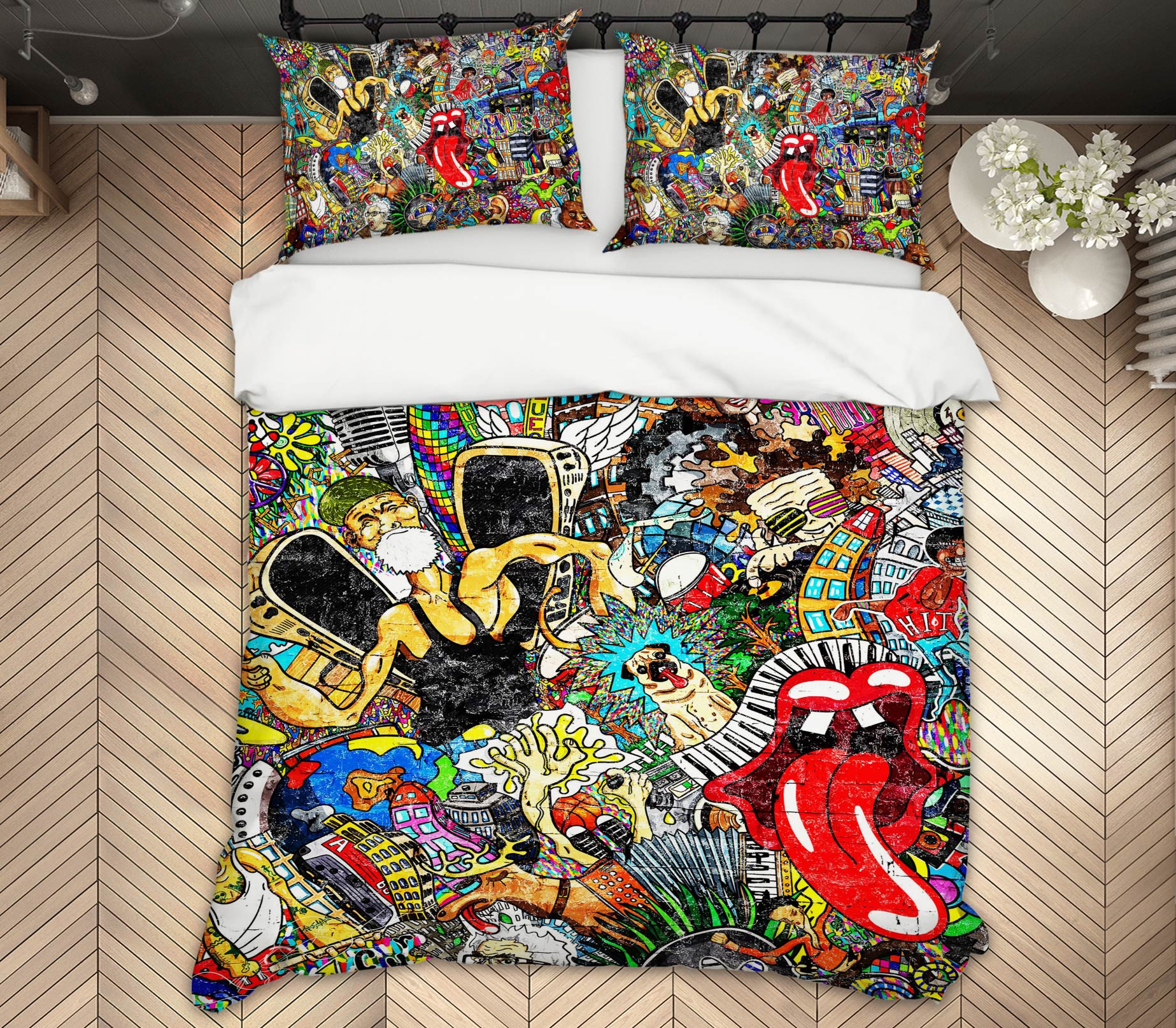 3D Mouth Monster 052 Bed Pillowcases Quilt