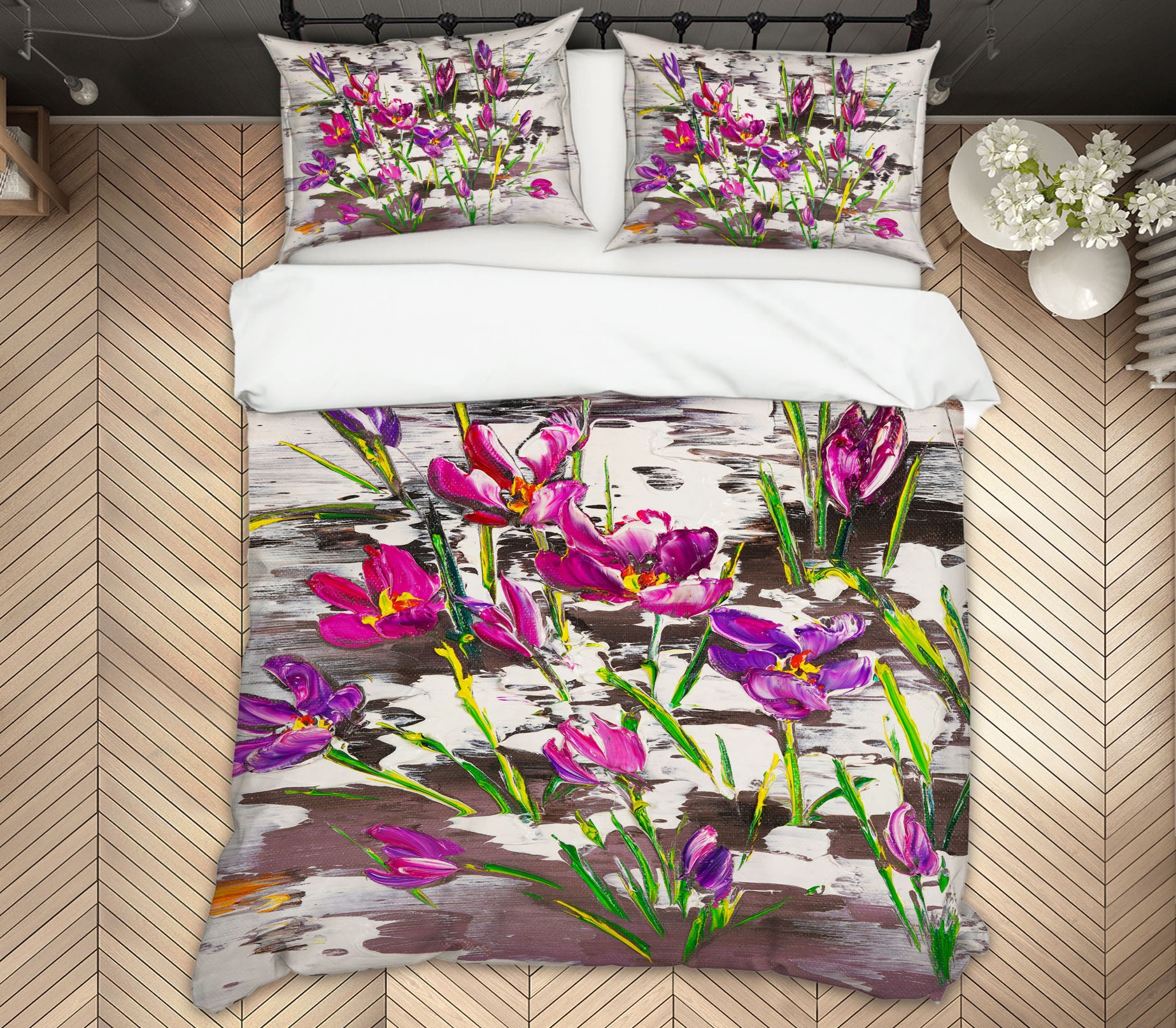 3D Purple Flower 579 Skromova Marina Bedding Bed Pillowcases Quilt