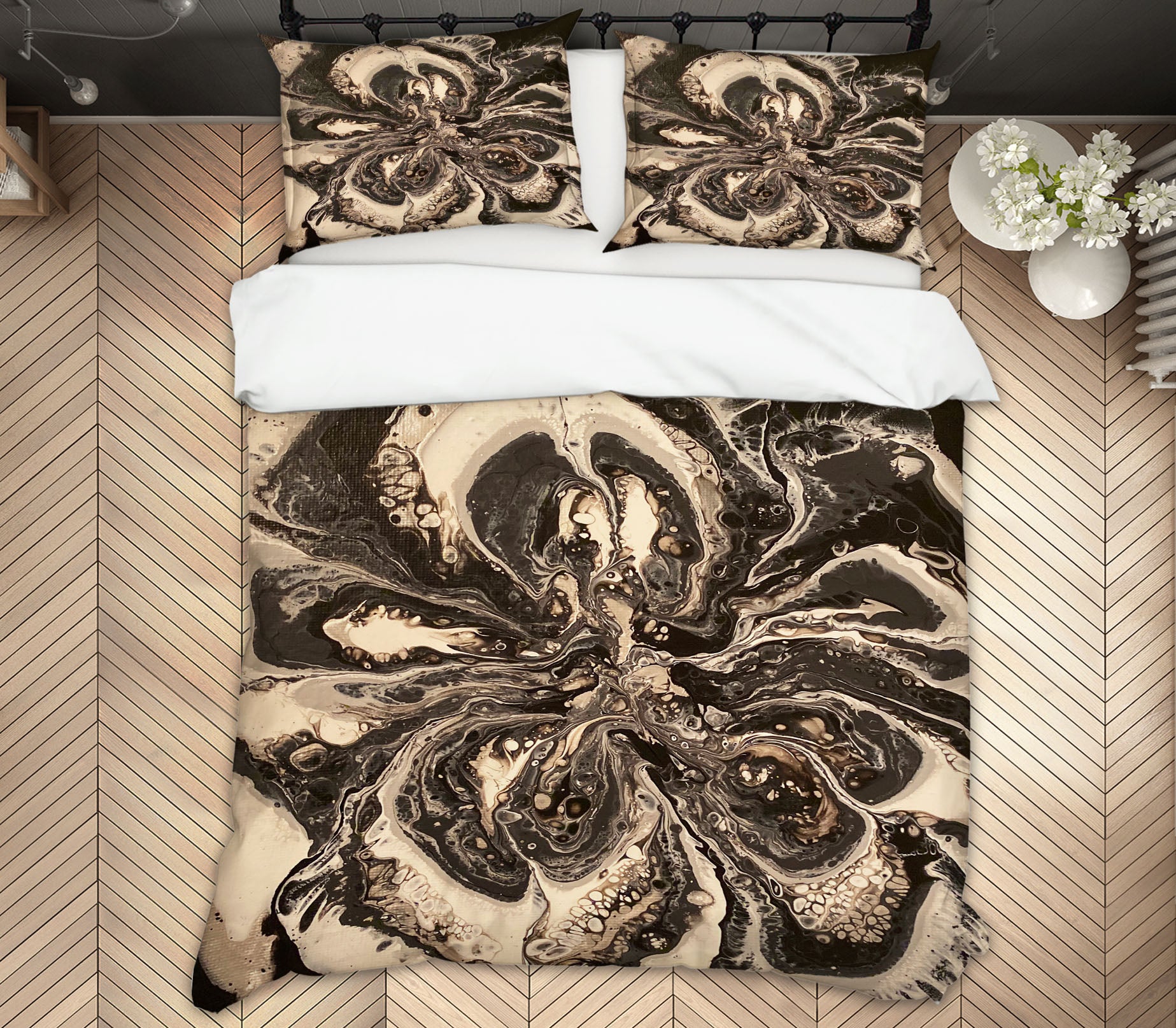 3D Light Brown Black Texture 40047 Valerie Latrice Bedding Bed Pillowcases Quilt