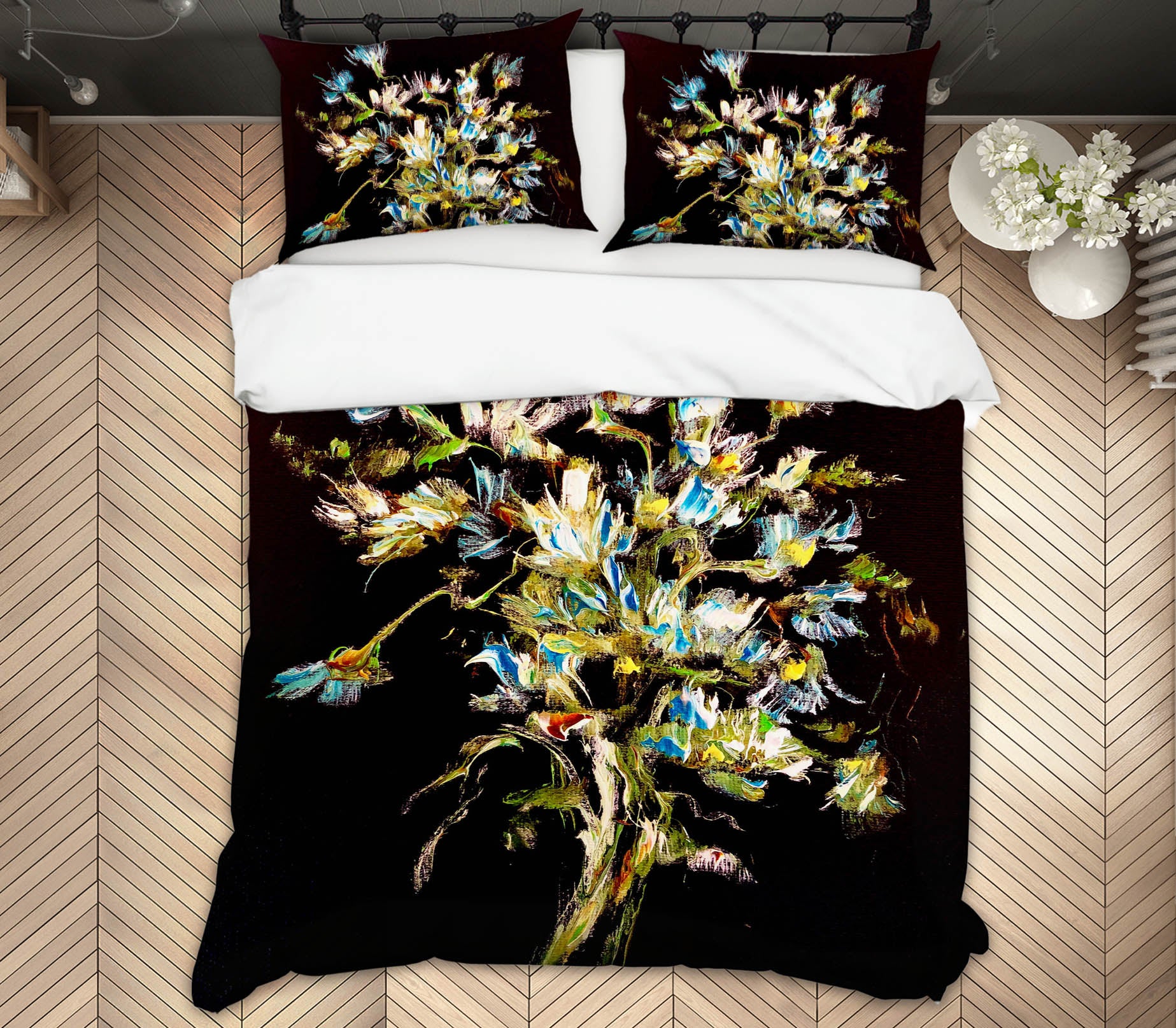 3D Blue Flower 582 Skromova Marina Bedding Bed Pillowcases Quilt
