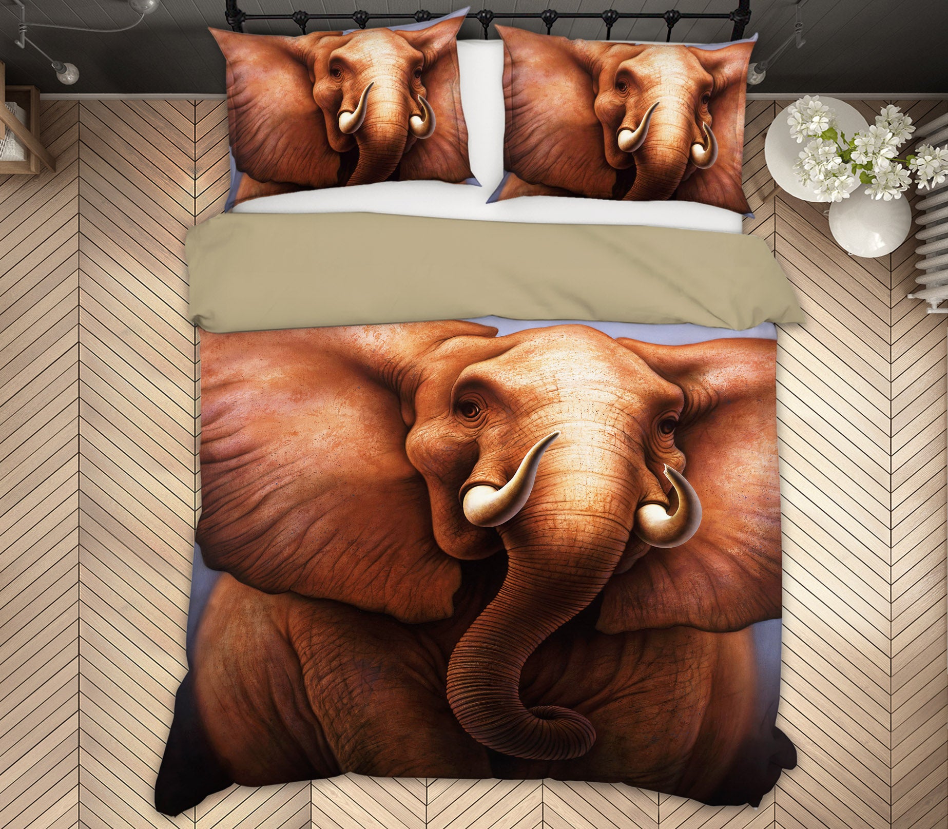 3D Elephant 2118 Jerry LoFaro bedding Bed Pillowcases Quilt