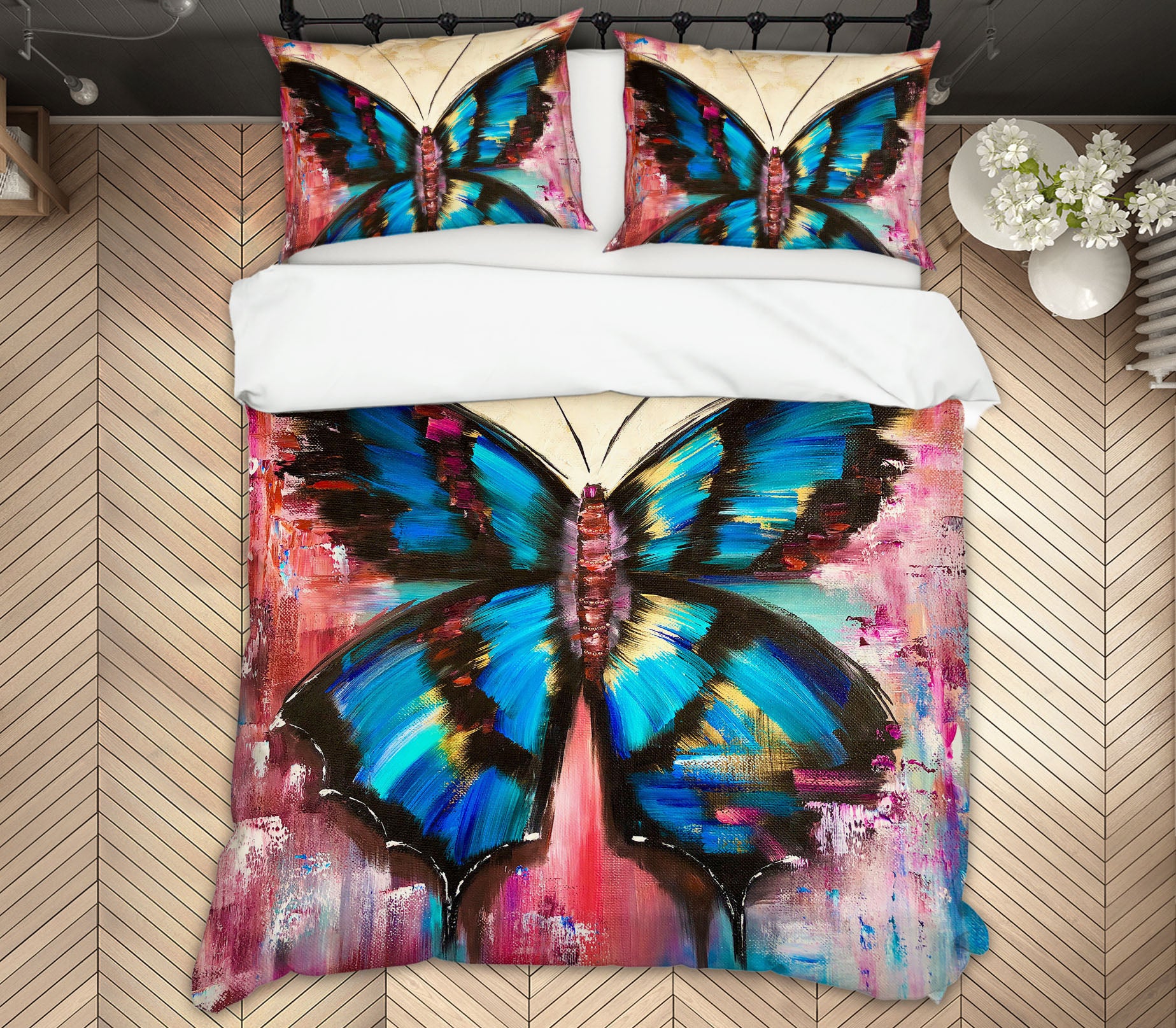 3D Blue Butterfly 615 Skromova Marina Bedding Bed Pillowcases Quilt