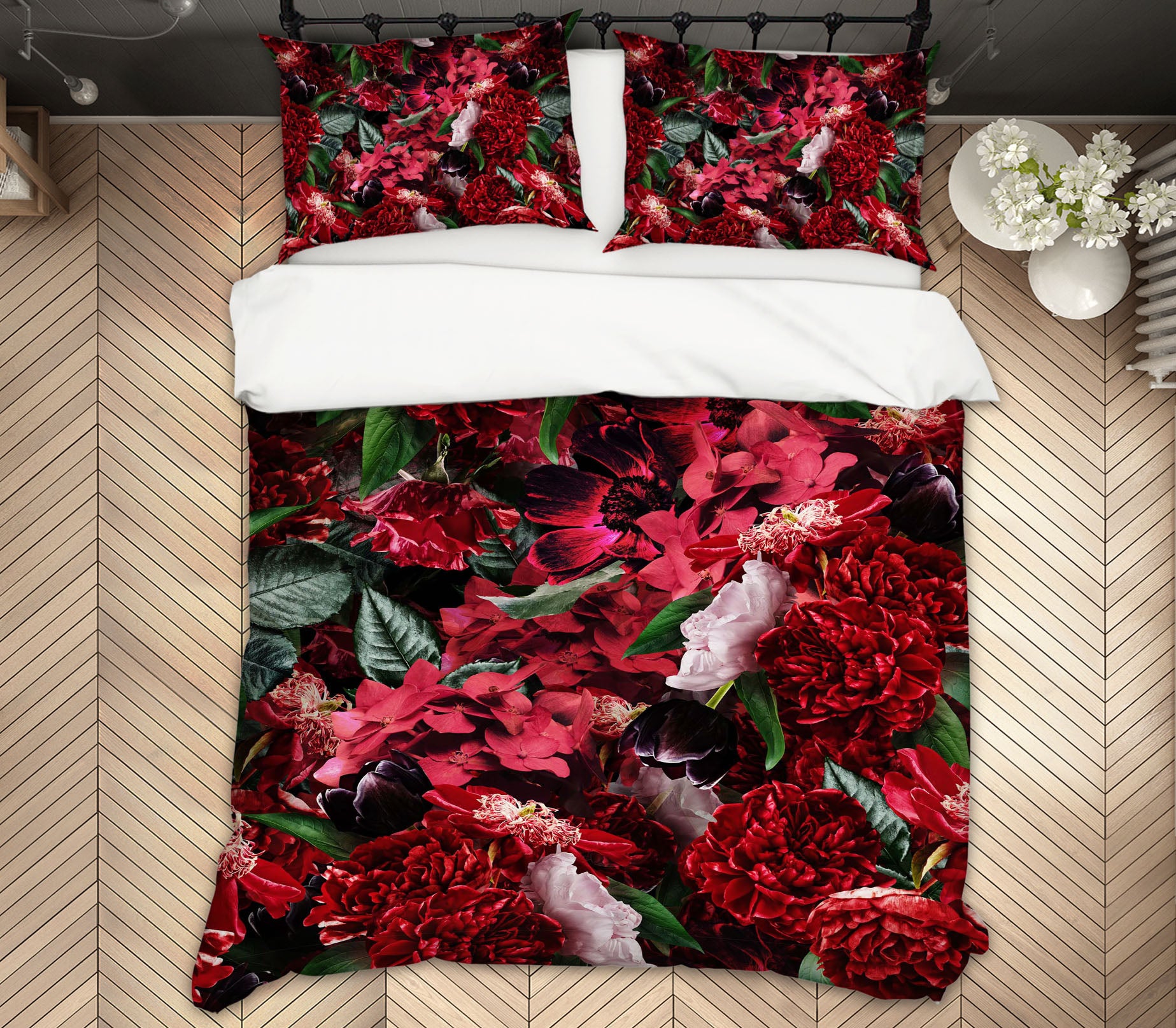 3D Red Flower Growing 152 Uta Naumann Bedding Bed Pillowcases Quilt