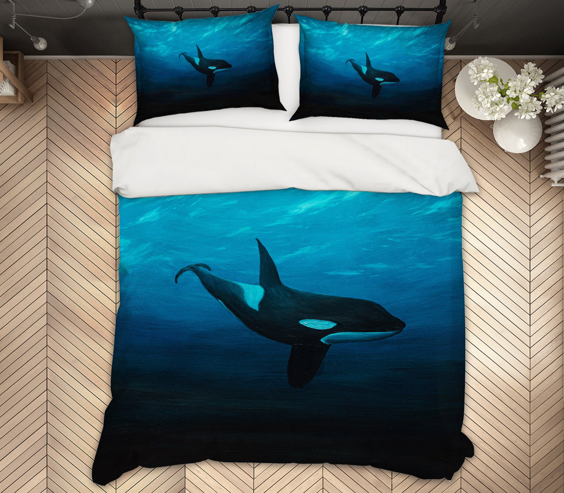 3D Ocean Whale 1769 Marina Zotova Bedding Bed Pillowcases Quilt