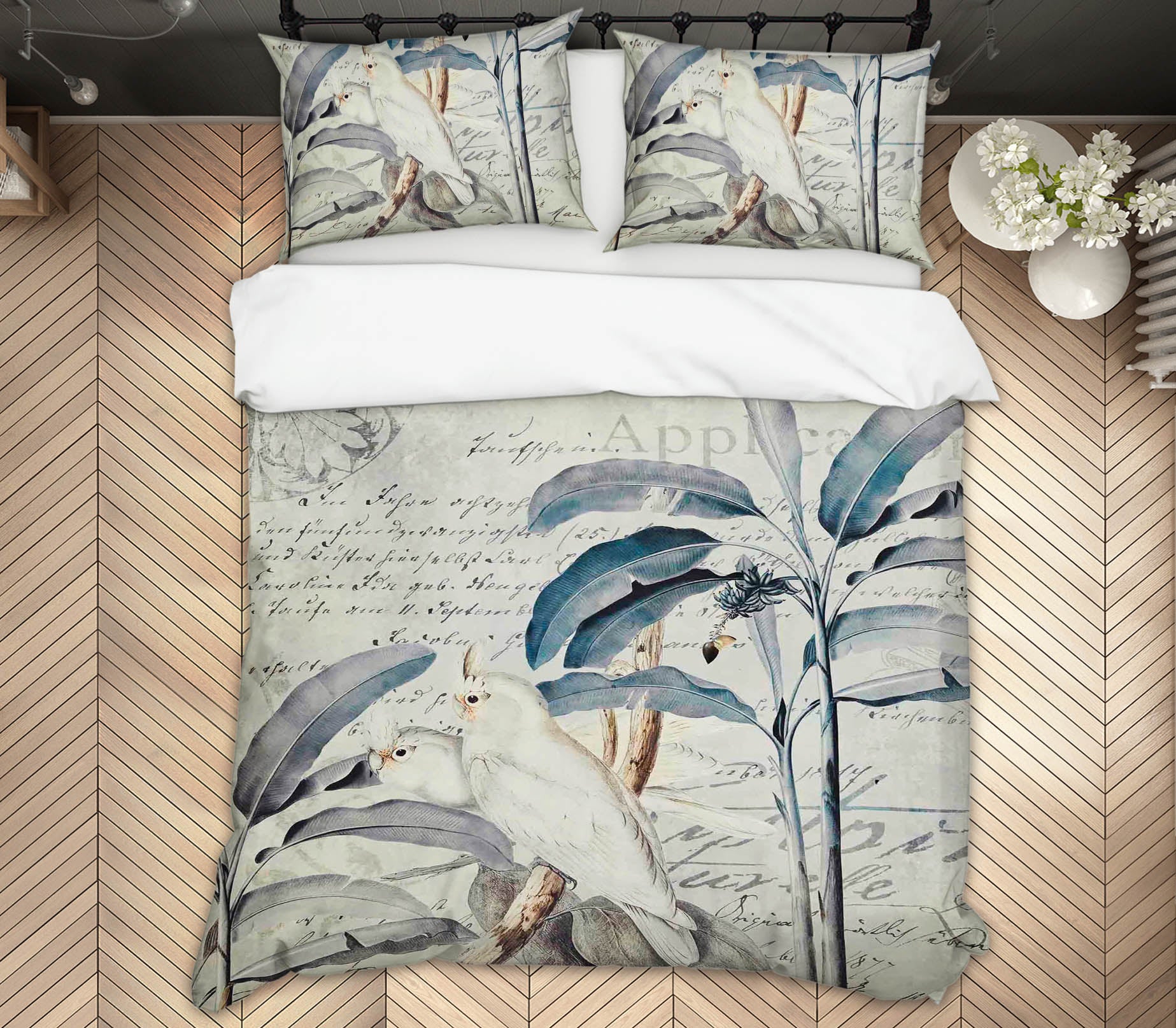 3D White Parrot 2131 Andrea haase Bedding Bed Pillowcases Quilt