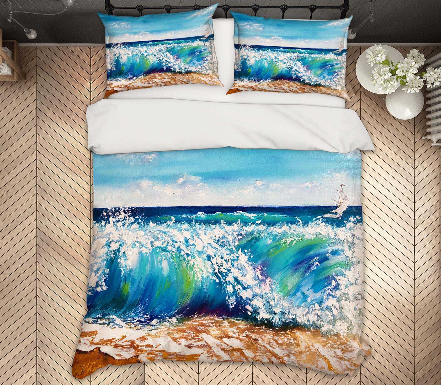 3D Painted Waves 481 Skromova Marina Bedding Bed Pillowcases Quilt