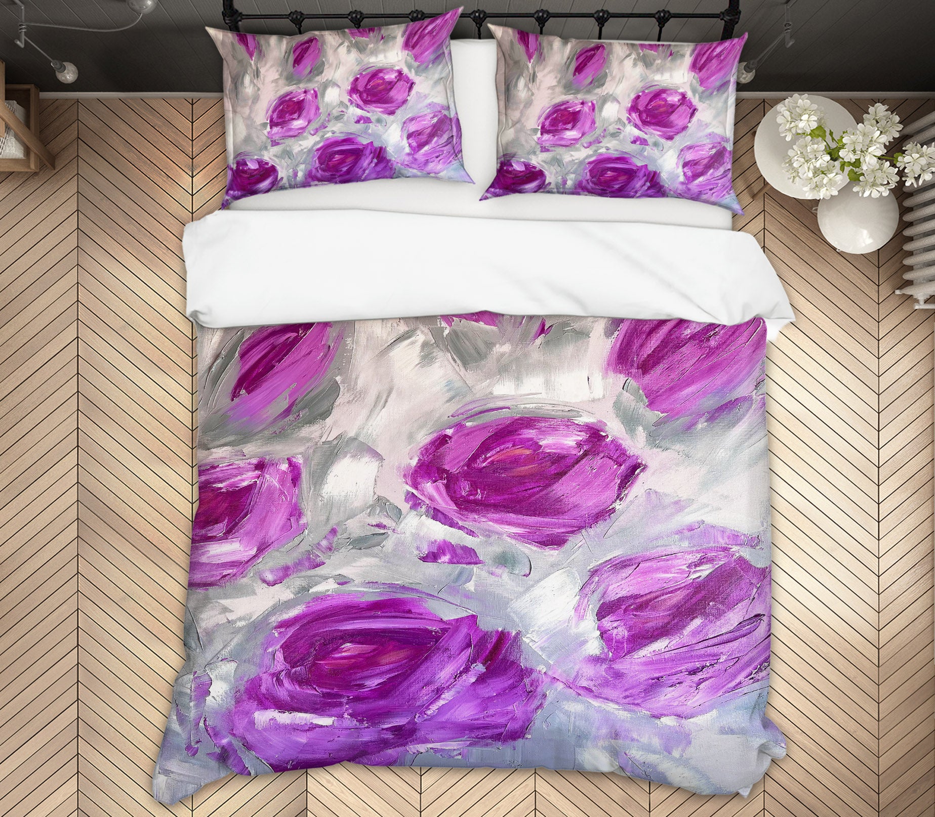 3D Purple Tulip 3813 Skromova Marina Bedding Bed Pillowcases Quilt Cover Duvet Cover