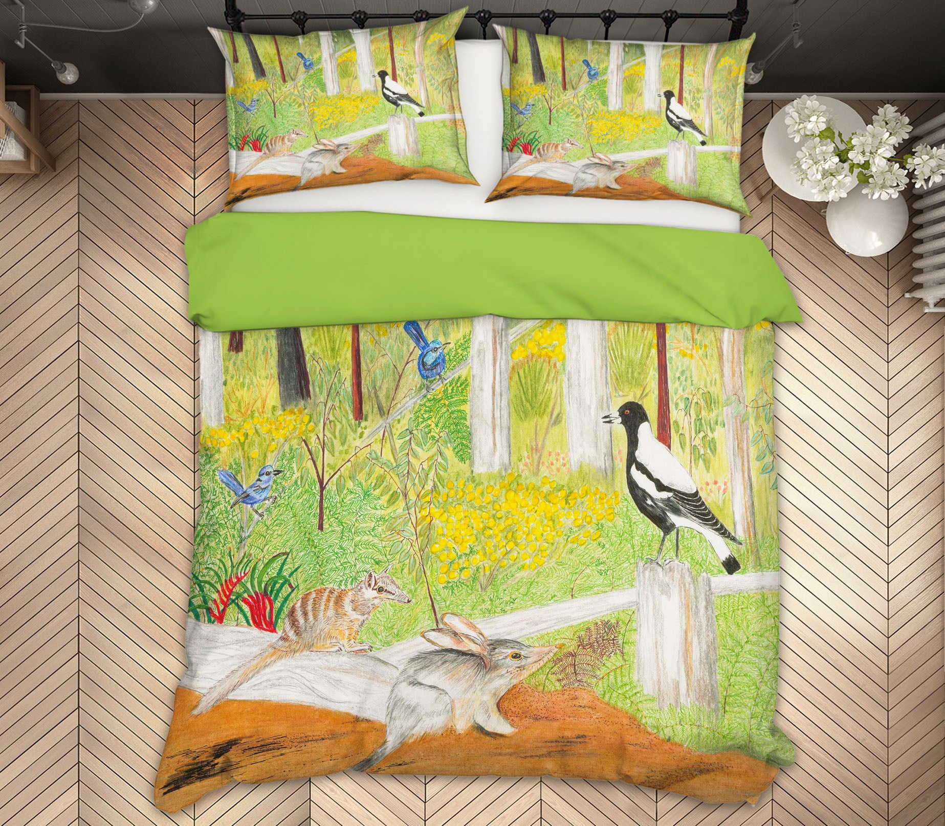 3D Forest Pigeon 029 Michael Sewell Bedding Bed Pillowcases Quilt