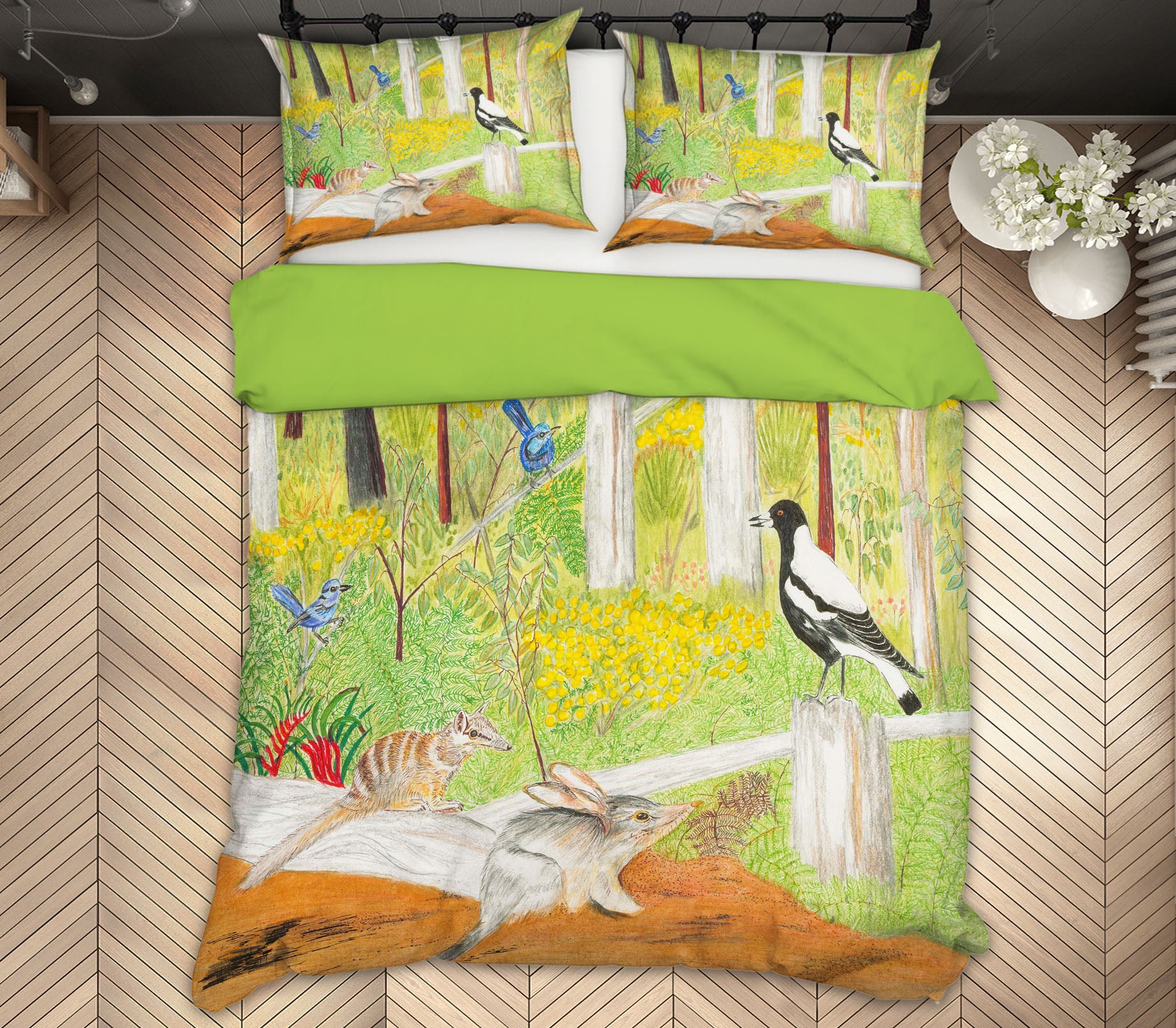 3D Forest Pigeon 029 Michael Sewell Bedding Bed Pillowcases Quilt