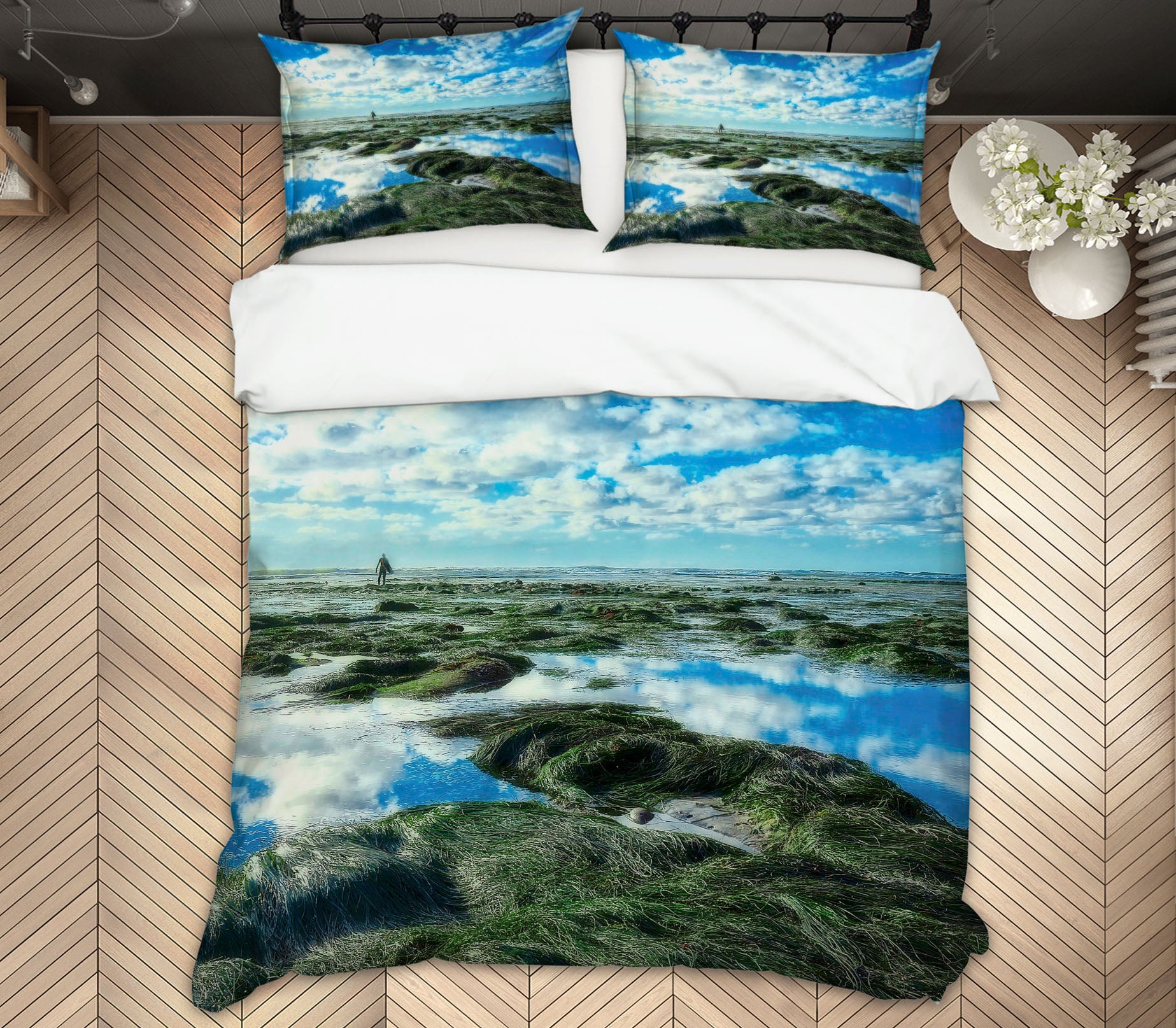 3D Sky Shadow Grass 8685 Kathy Barefield Bedding Bed Pillowcases Quilt