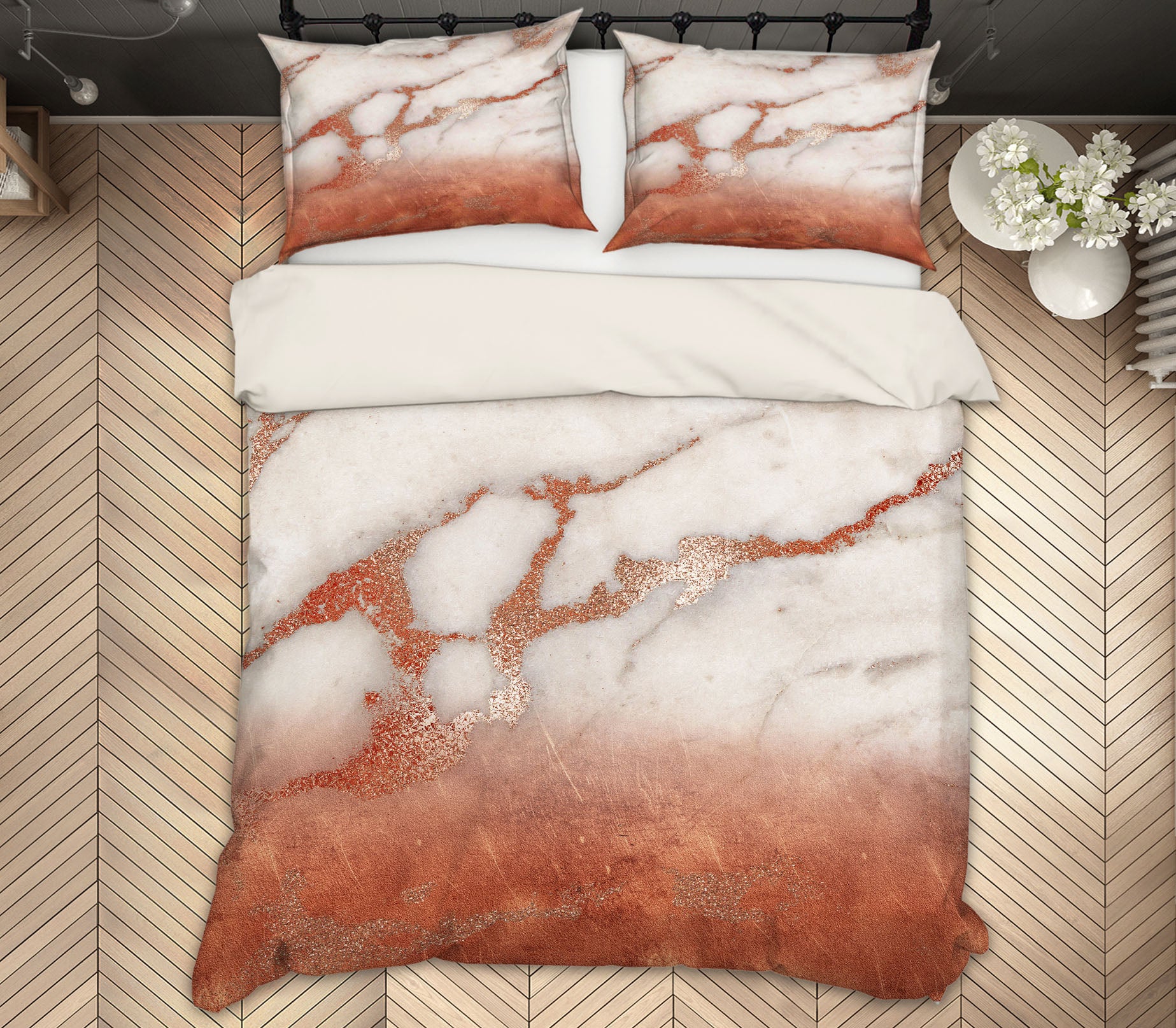 3D Red Brown 024 Uta Naumann Bedding Bed Pillowcases Quilt