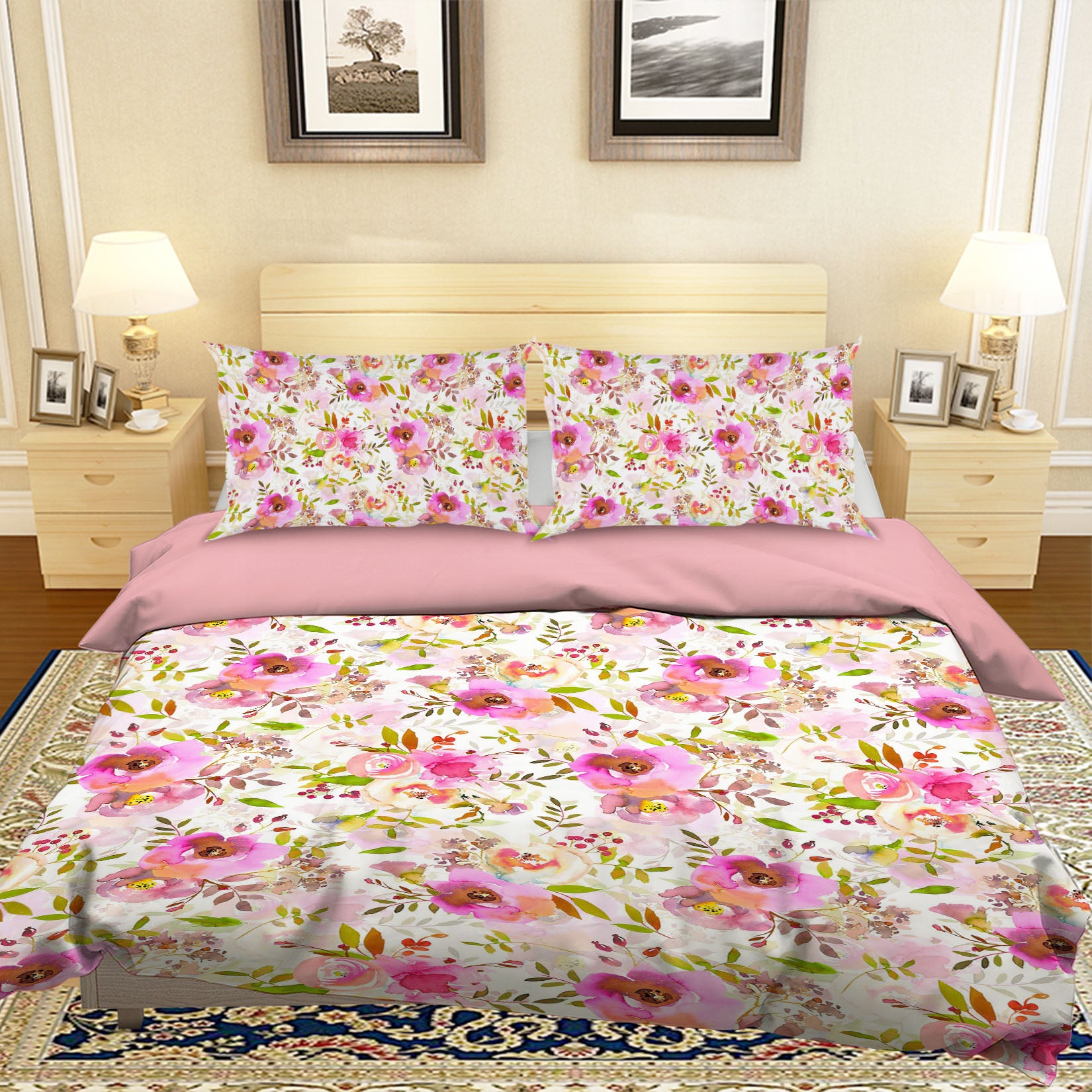 3D Pink Floral Pattern 065 Uta Naumann Bedding Bed Pillowcases Quilt