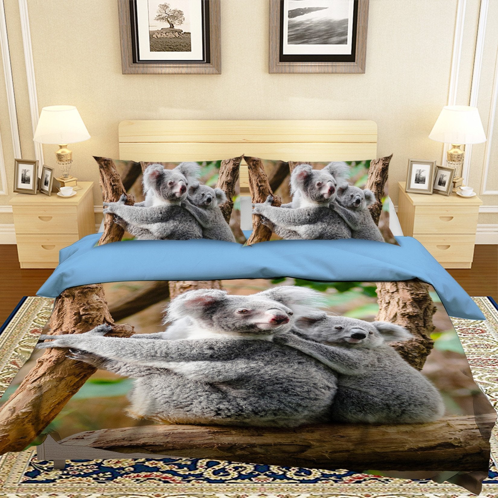 3D Koala 1920 Bed Pillowcases Quilt Quiet Covers AJ Creativity Home 