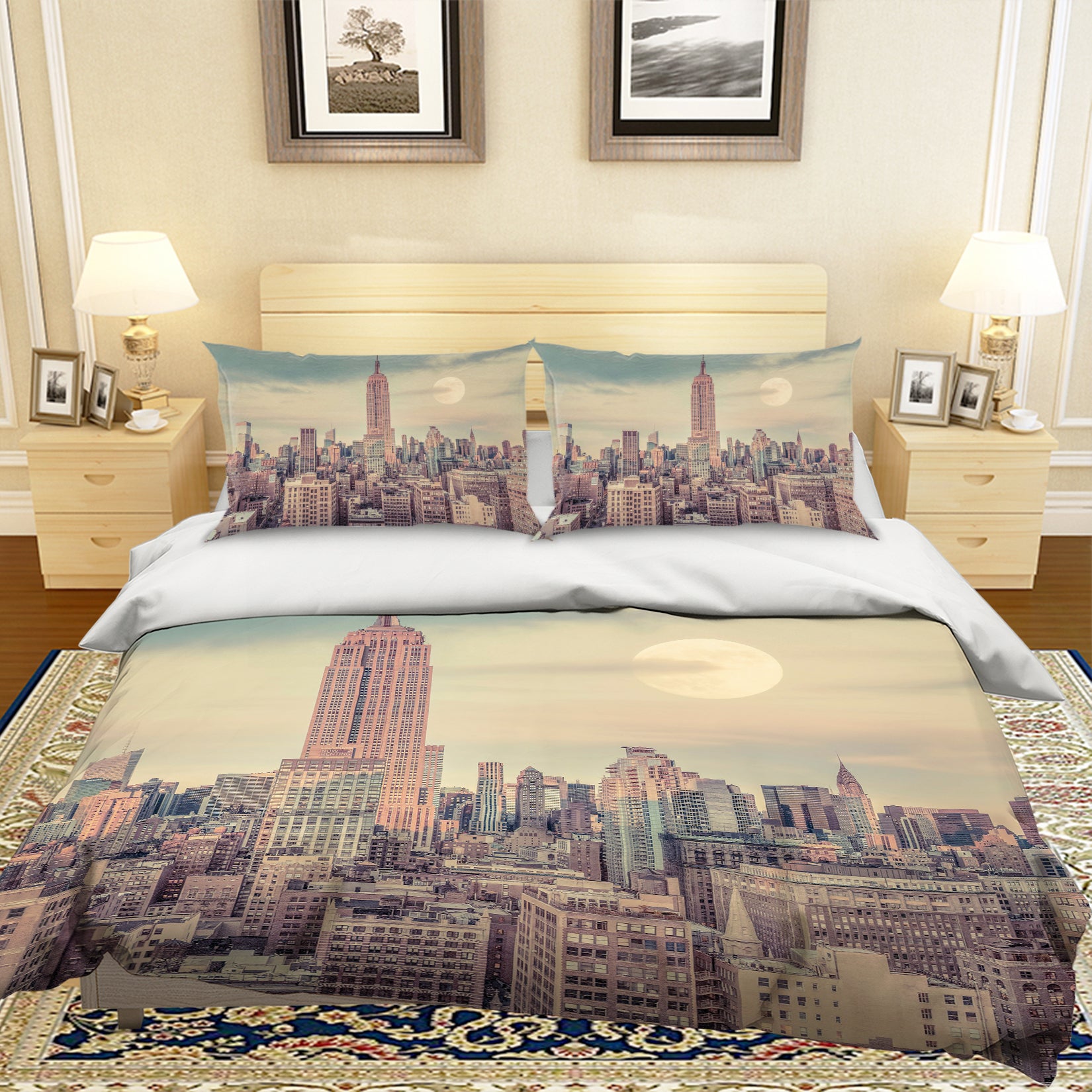3D Moon City 7118 Assaf Frank Bedding Bed Pillowcases Quilt Cover Duvet Cover