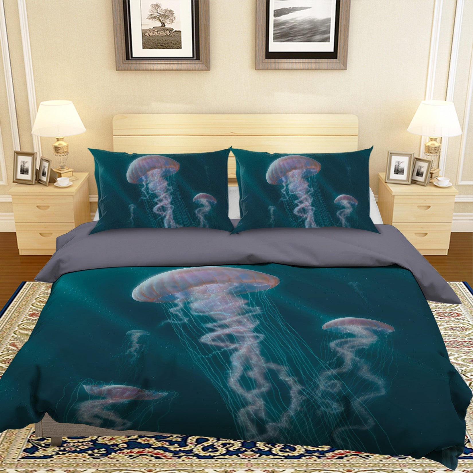 3D Jellyfish Def 054 Bed Pillowcases Quilt Exclusive Designer Vincent
