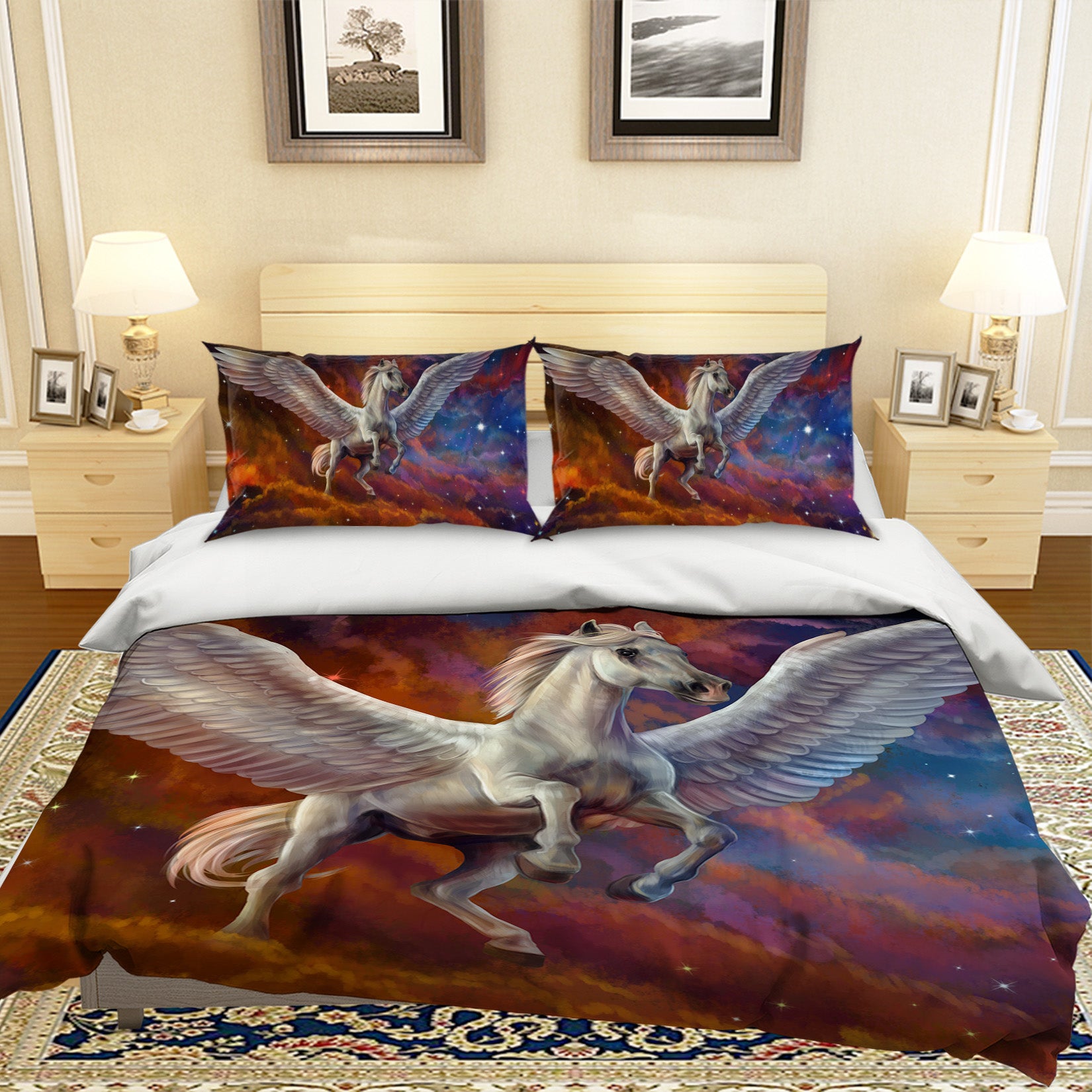 3D Pegasus Wings 034 Bed Pillowcases Quilt