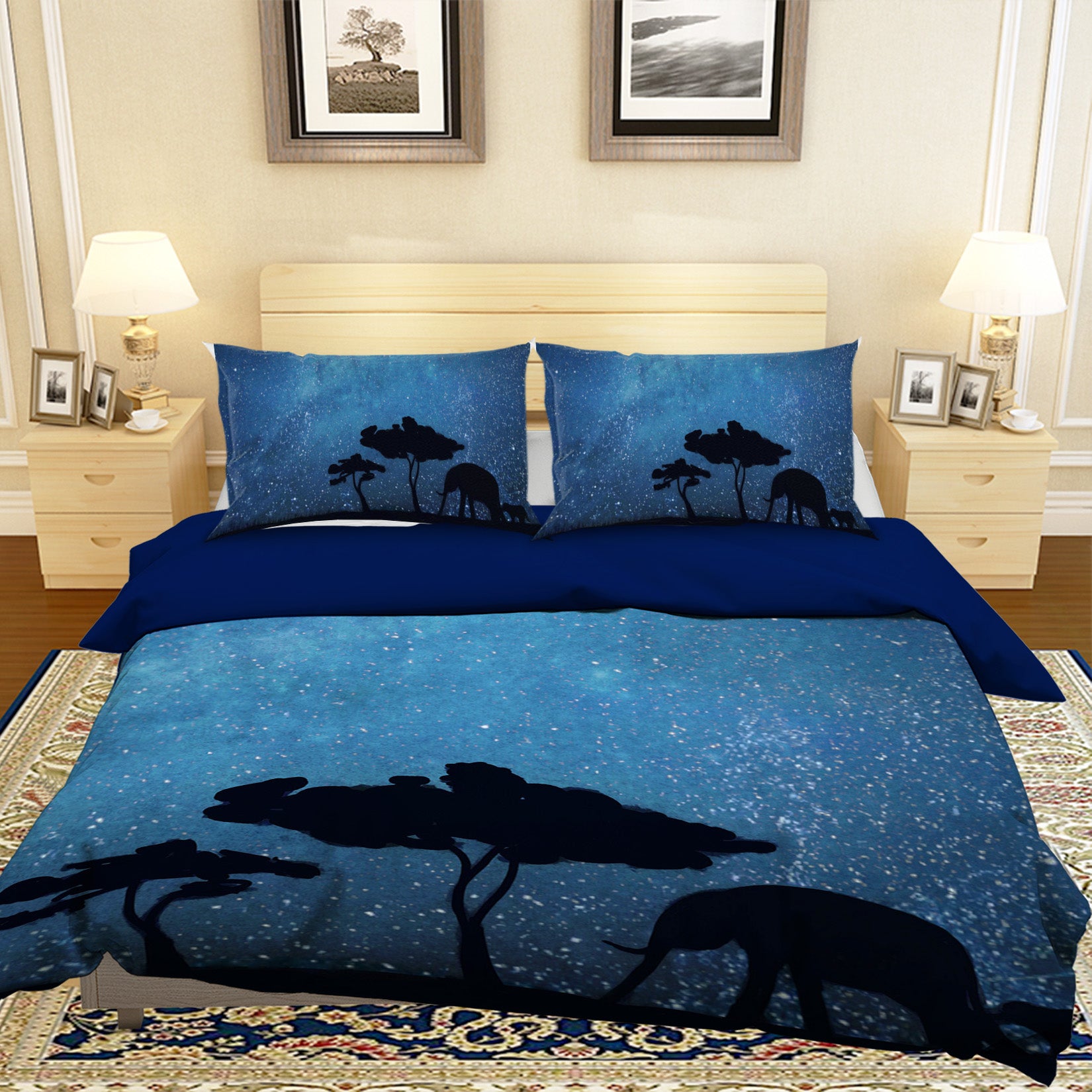 3D Giraffe Tree 043 Bed Pillowcases Quilt