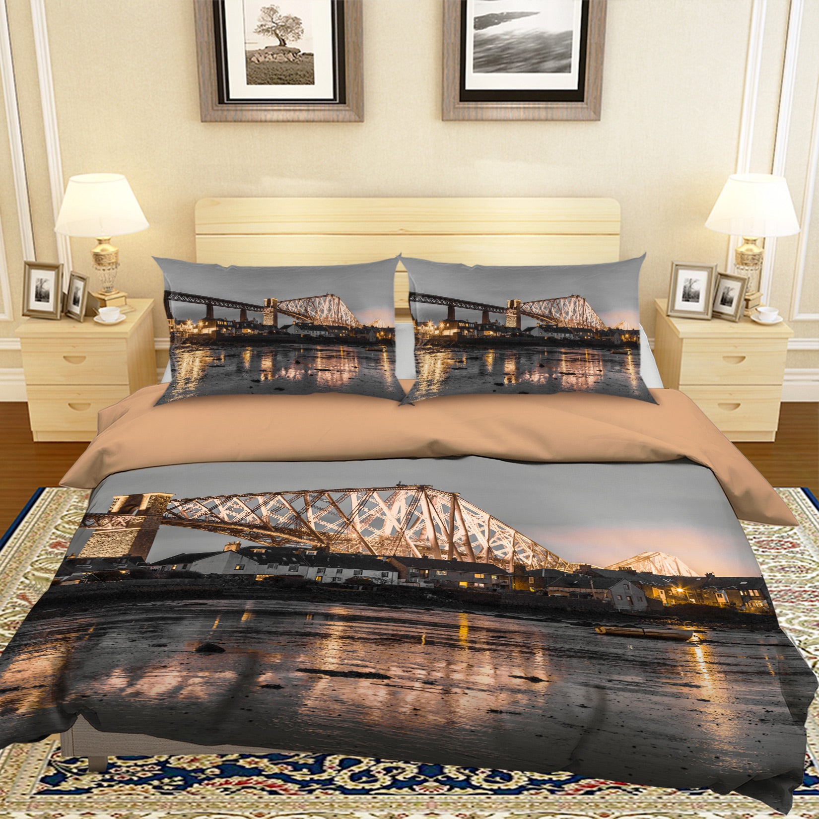3D Bridge Town 1029 Assaf Frank Bedding Bed Pillowcases Quilt