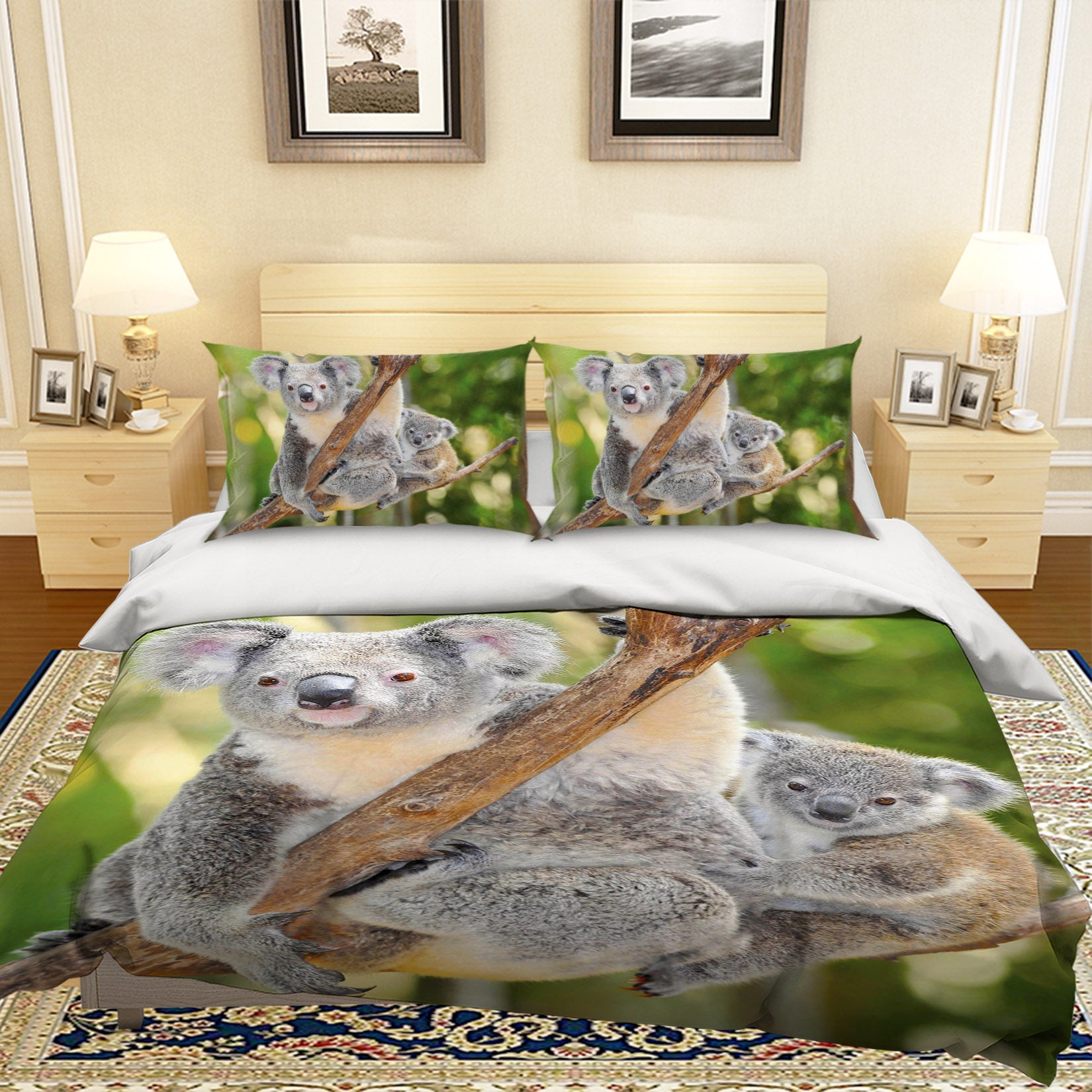3D Grey Koala 079 Bed Pillowcases Quilt