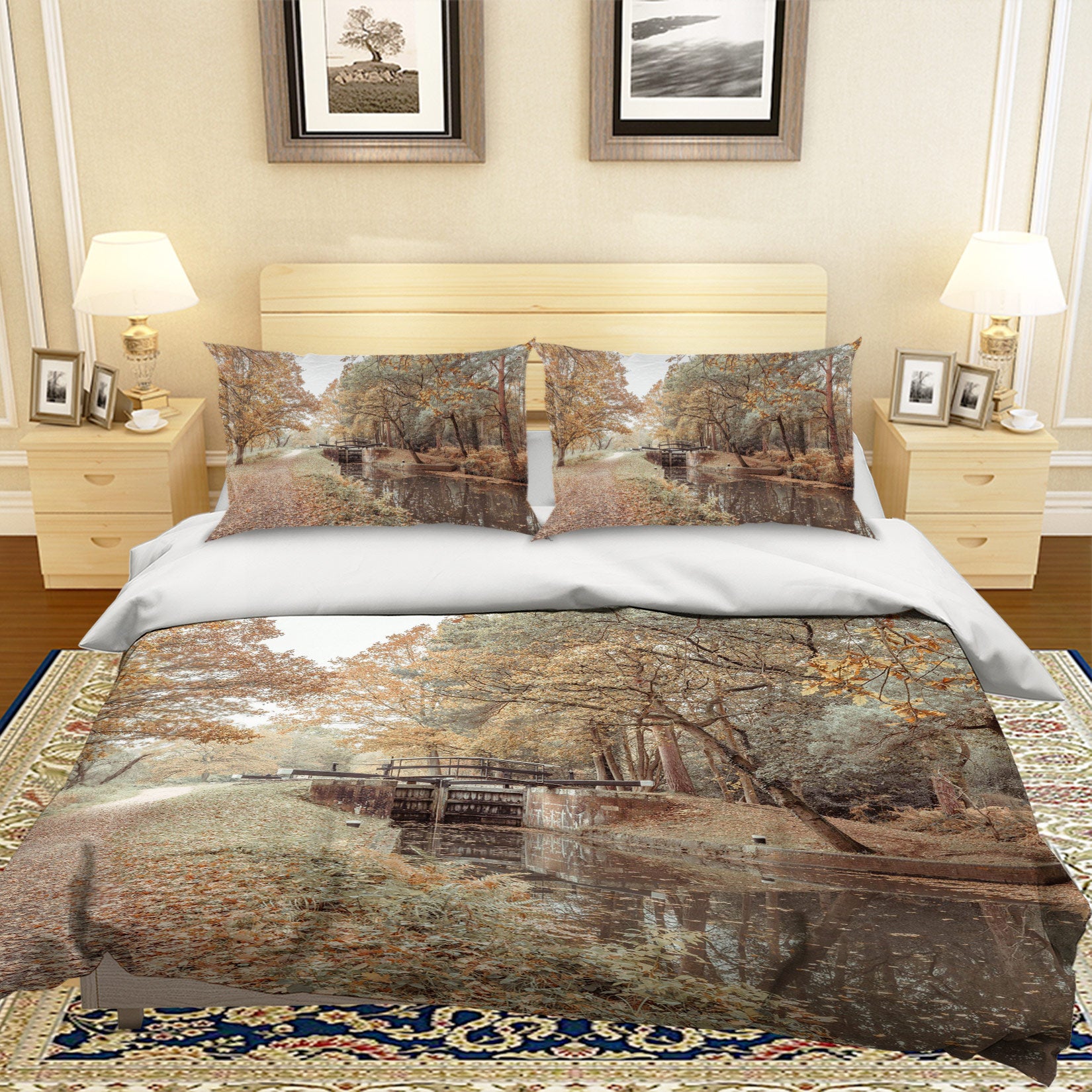 3D River Forest 1073 Assaf Frank Bedding Bed Pillowcases Quilt