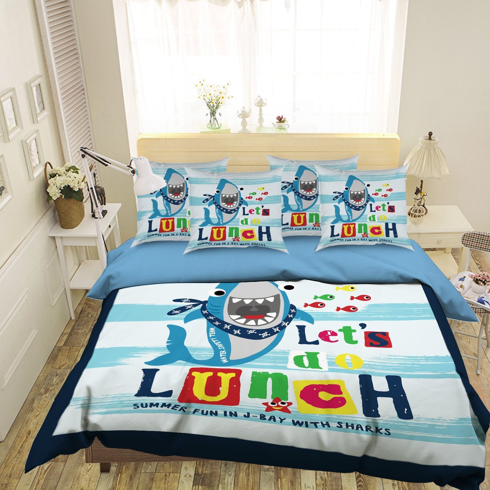3D Shark Eat Fish 125 Bed Pillowcases Quilt Wallpaper AJ Wallpaper 